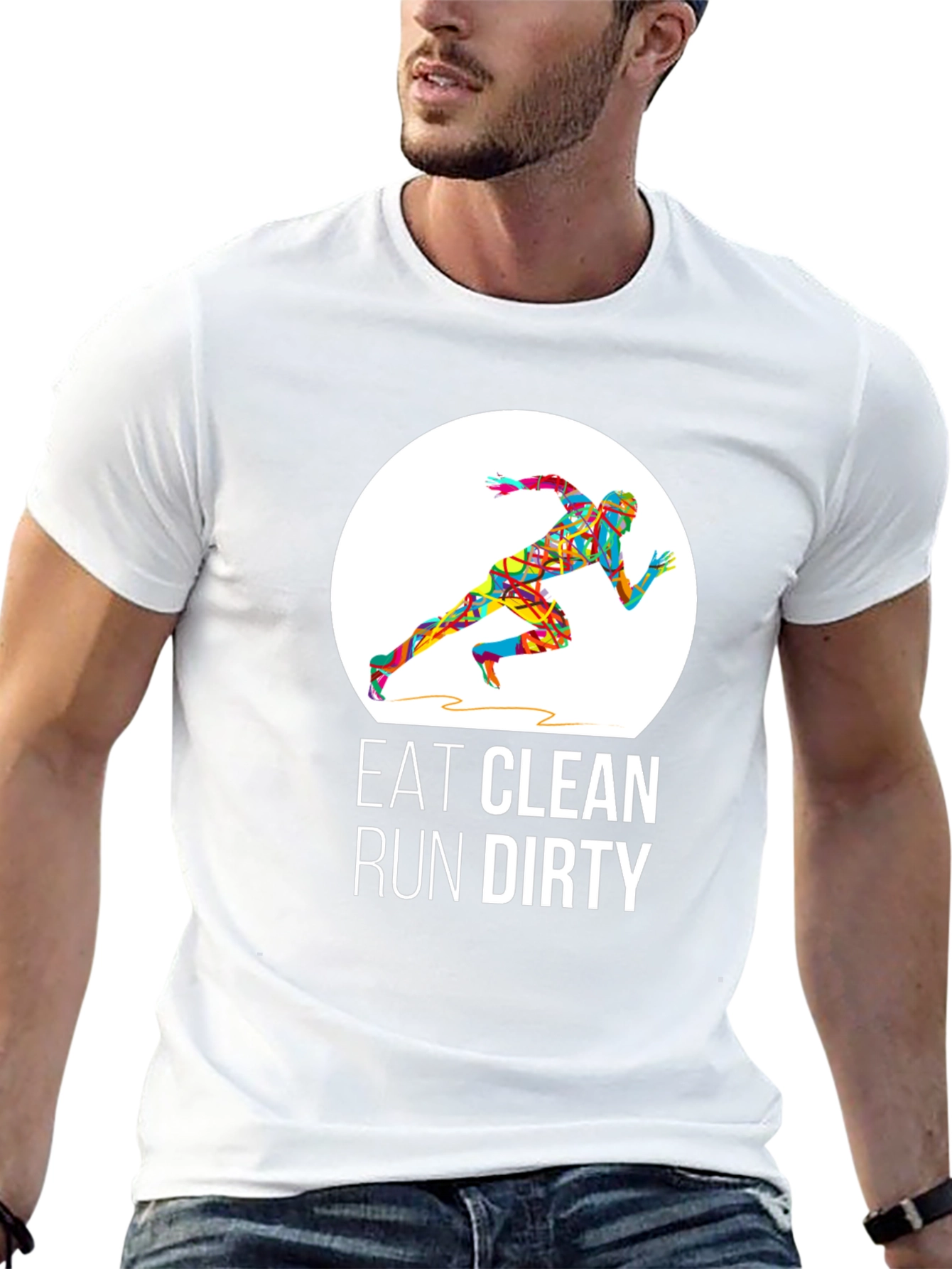Eat Clean Run Dirty Graphic T-Shirt