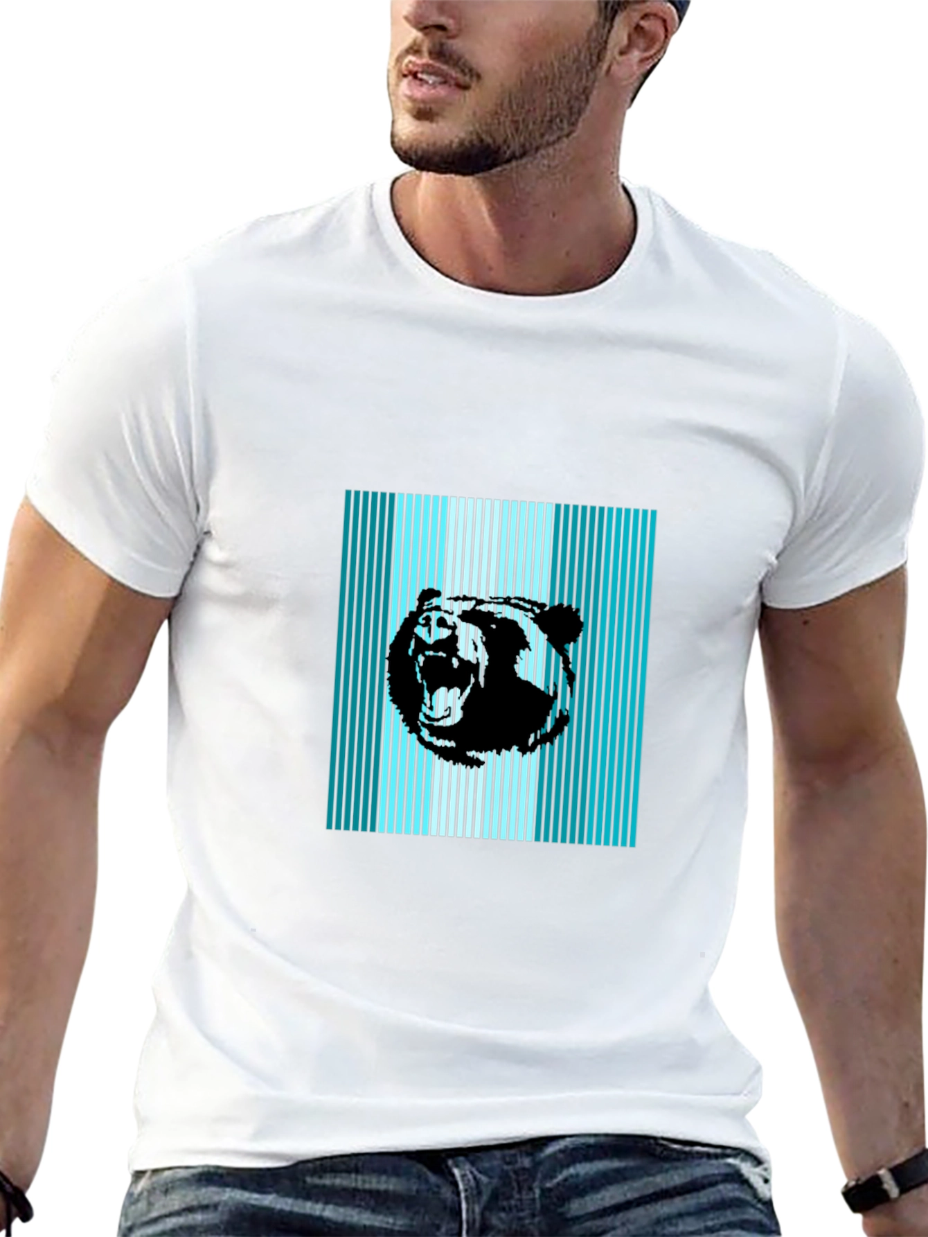 Striking Bear Graphic Tee - Modern Style