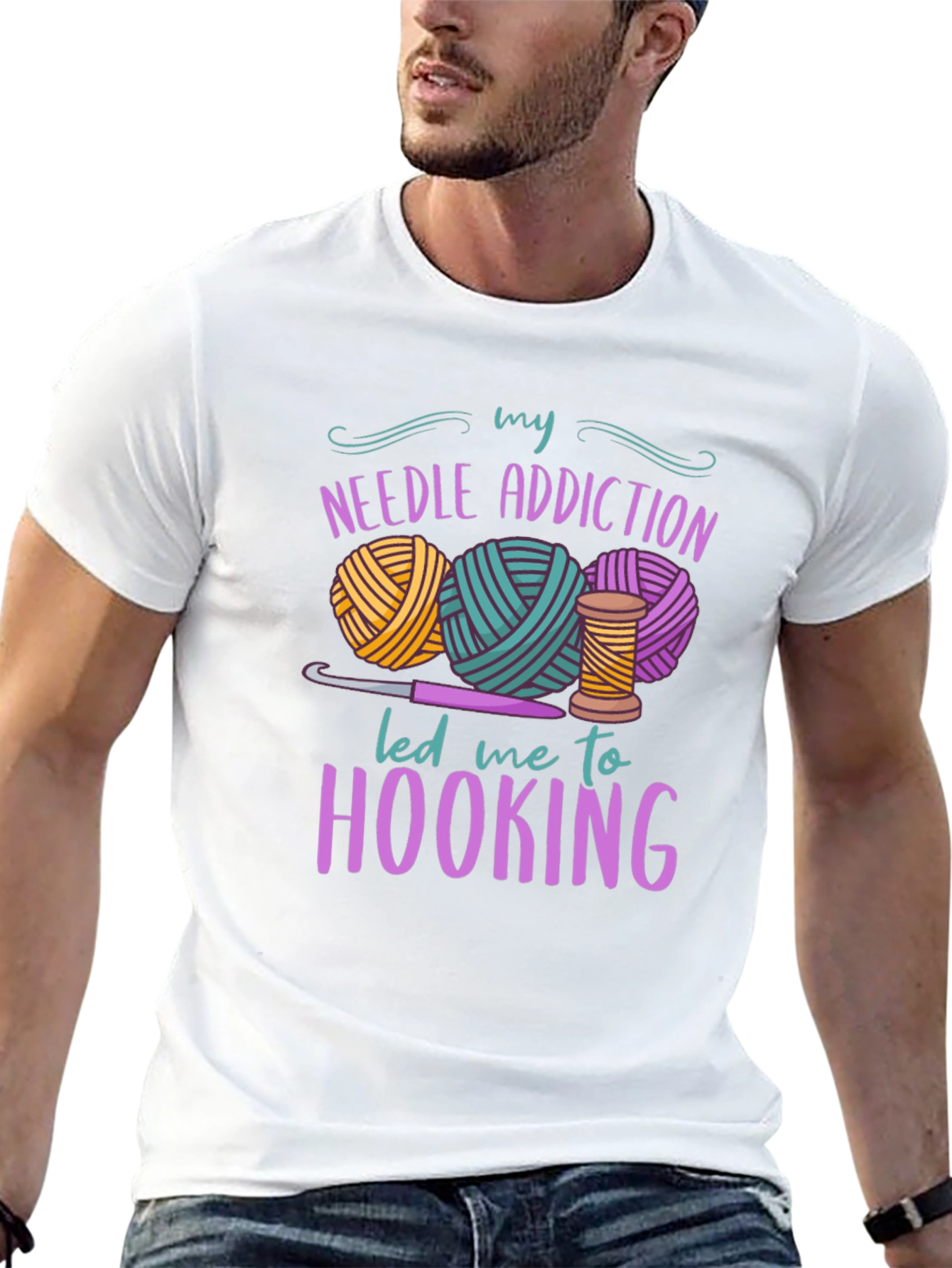 Needle Addiction Hooking T-Shirt - Crafty Apparel
