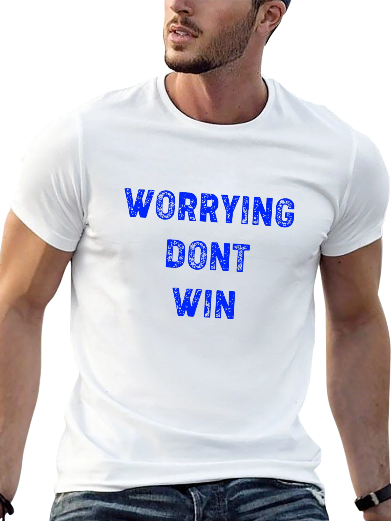 Worrying Dont Win Graphic Tee - Black