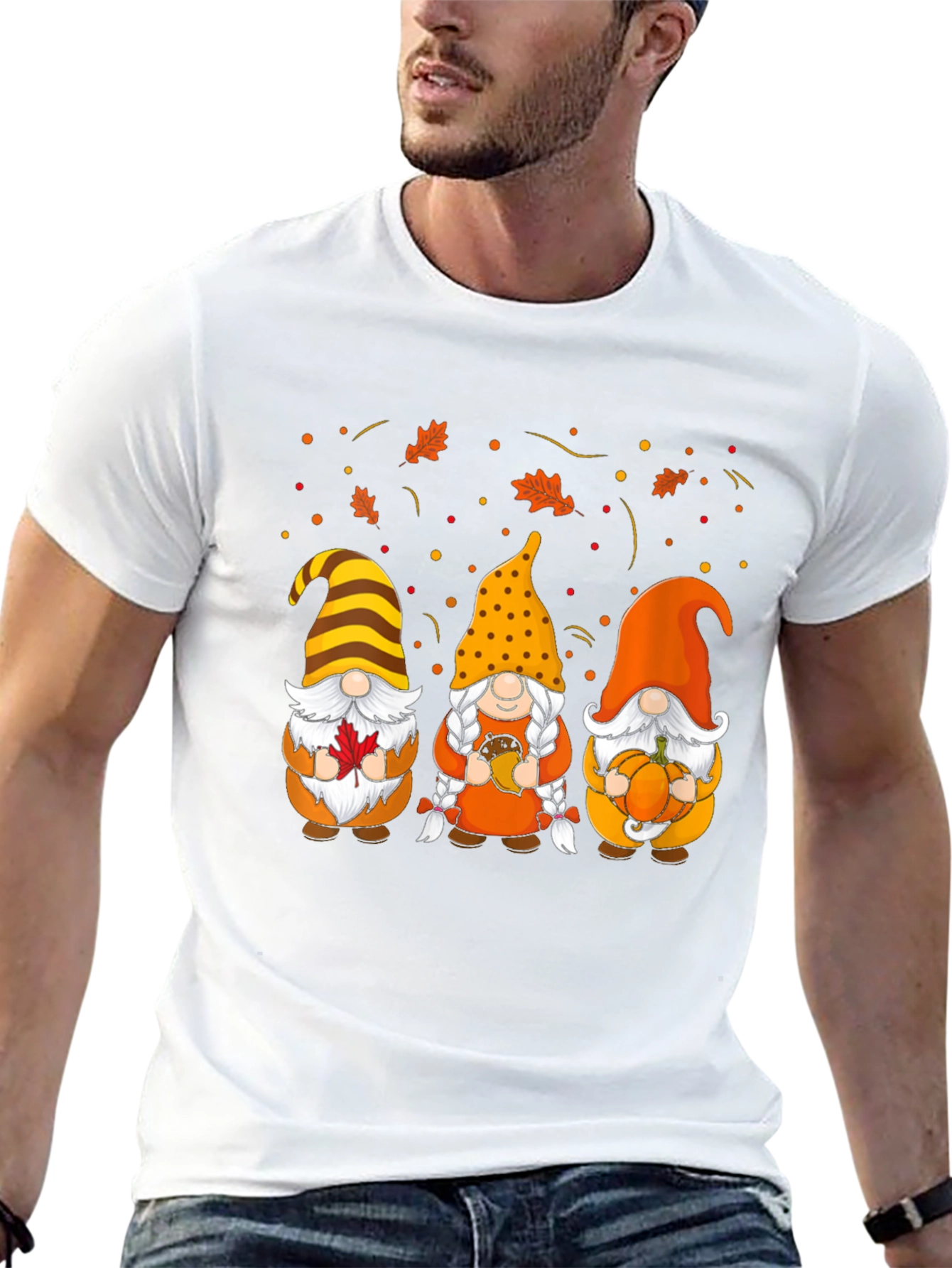 Fall Gnomes T-Shirt - Autumn Harvest Graphic Tee