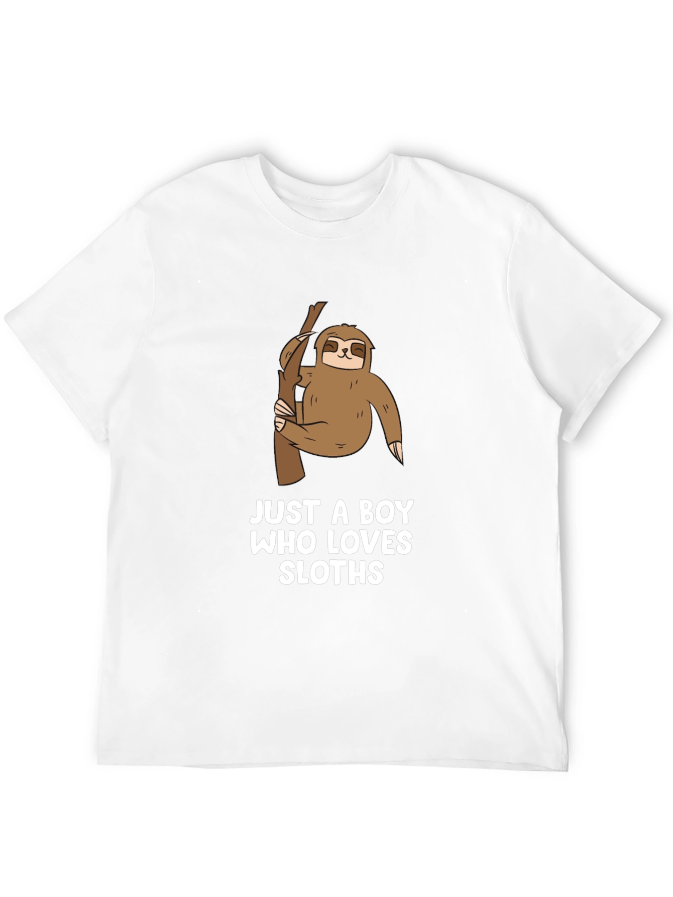 Boys Sloth Lover Graphic Tee - Black
