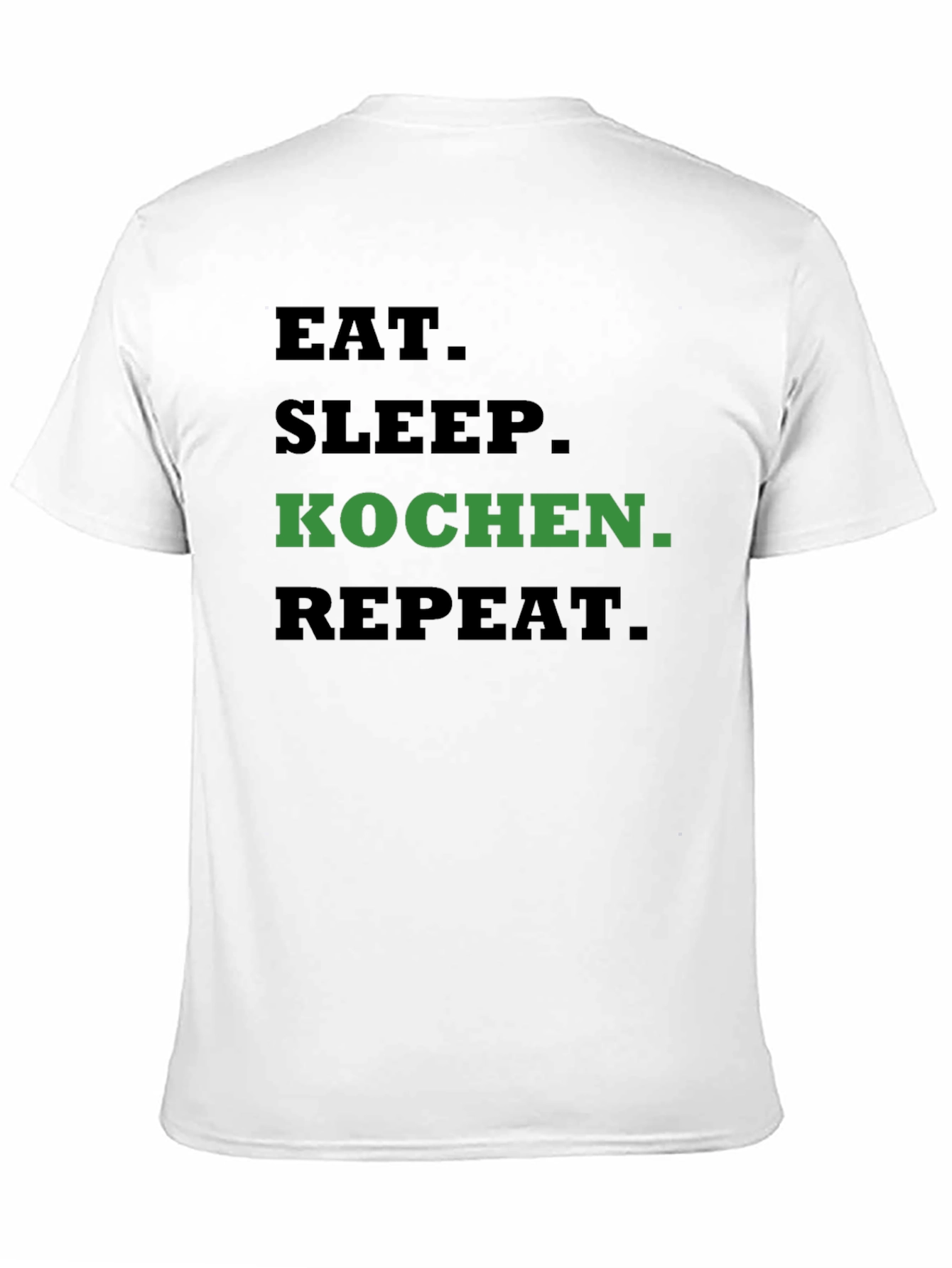 Eat Sleep Kochen Repeat Graphic Tee - Black