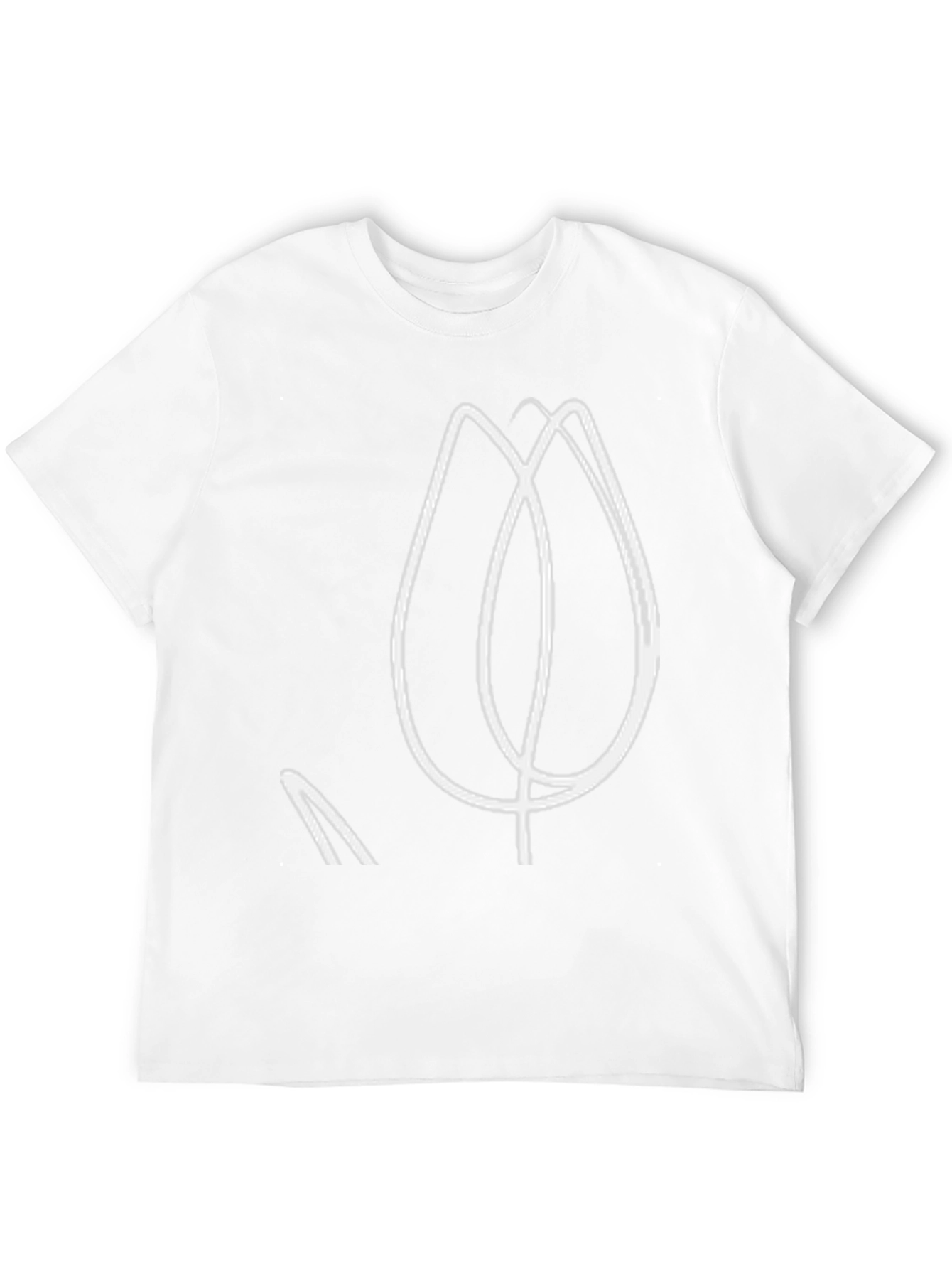 Abstract Tulip Graphic Black T-Shirt