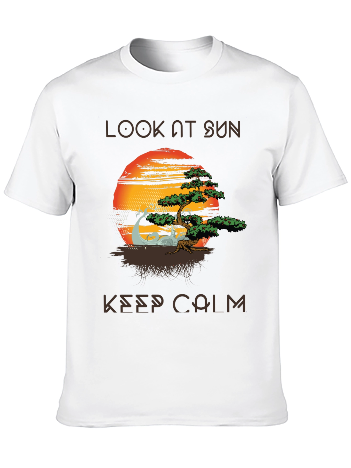 Zen Sunset T-Shirt - Look At Sun Keep Calm