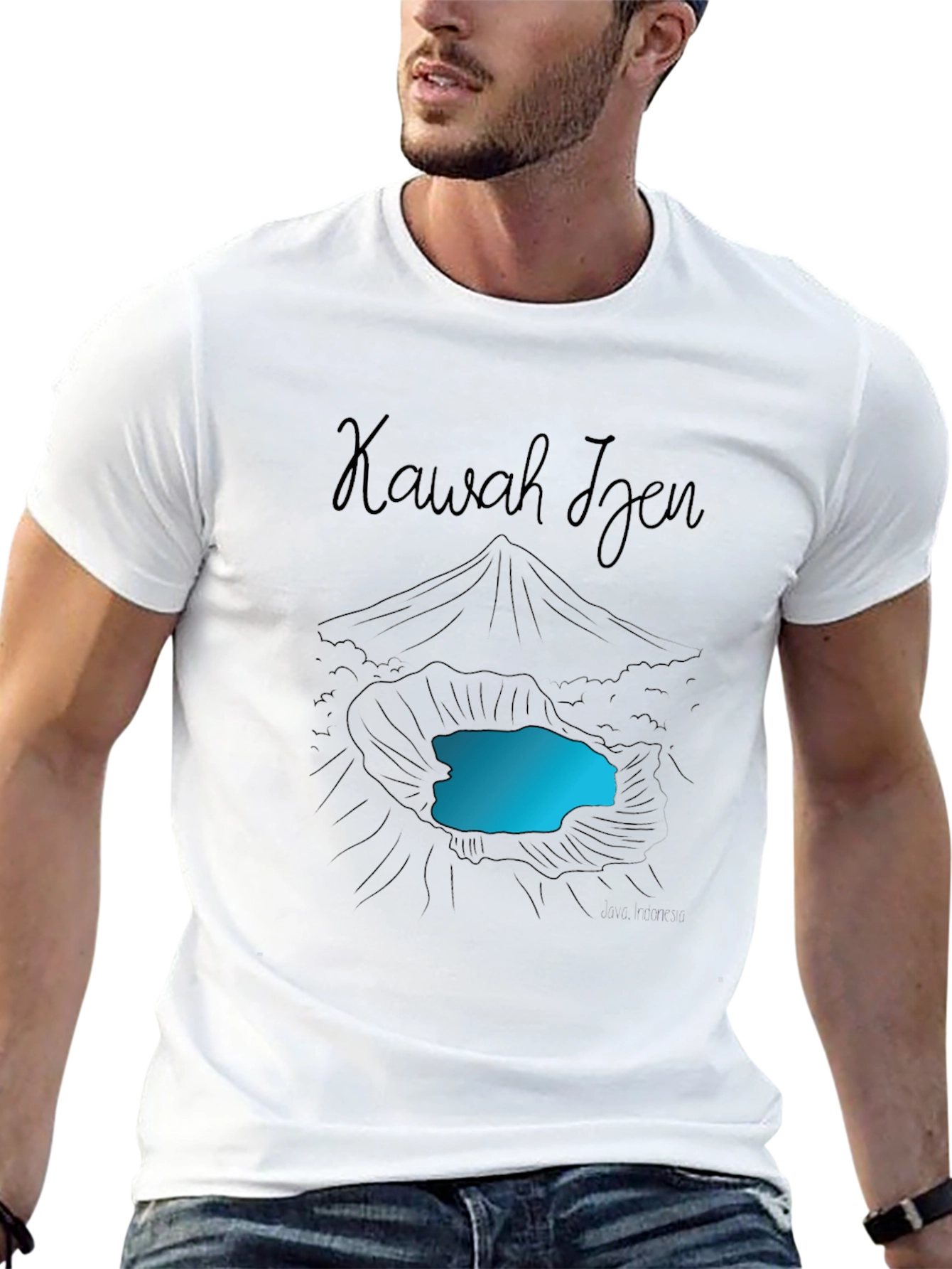 Kawah Ijen Volcano Black T-Shirt