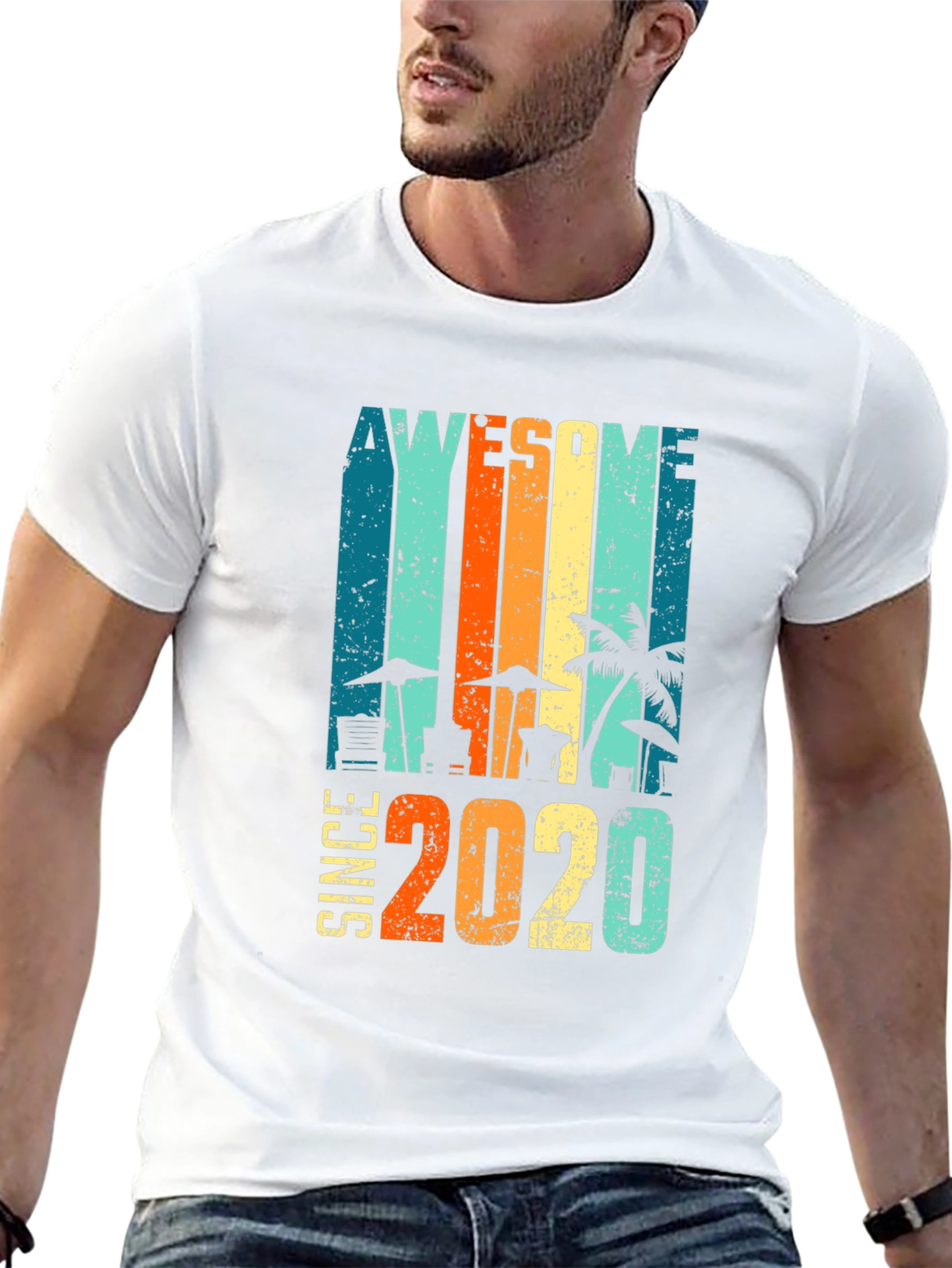 Awesome Since 2020 Graphic Tee - Black