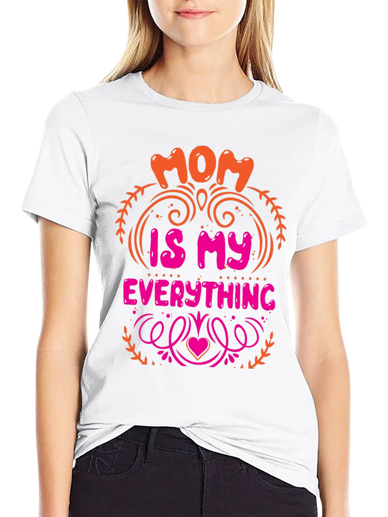 Mom Is My Everything Black T-Shirt
