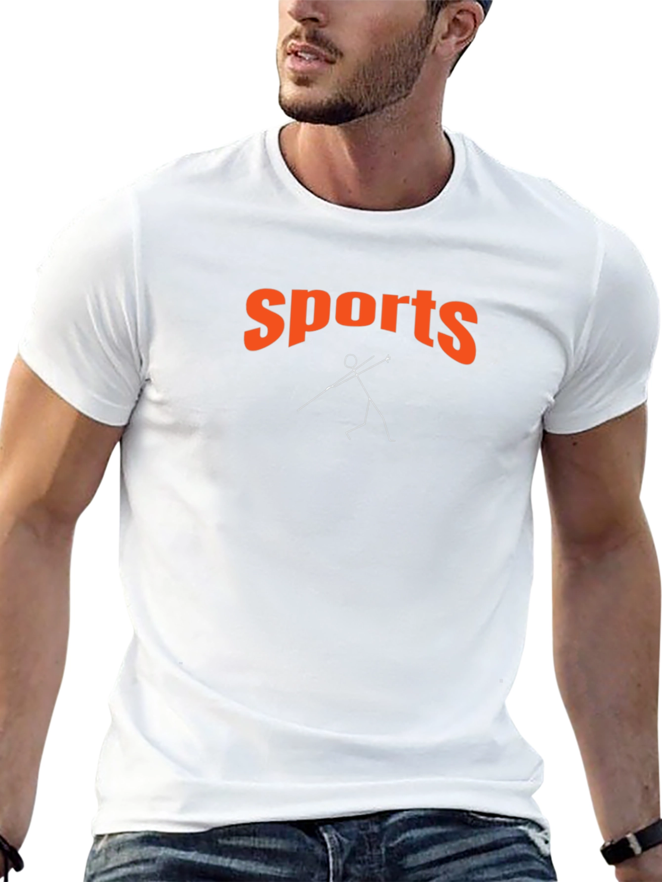 Sports Stick Figure Black T-Shirt
