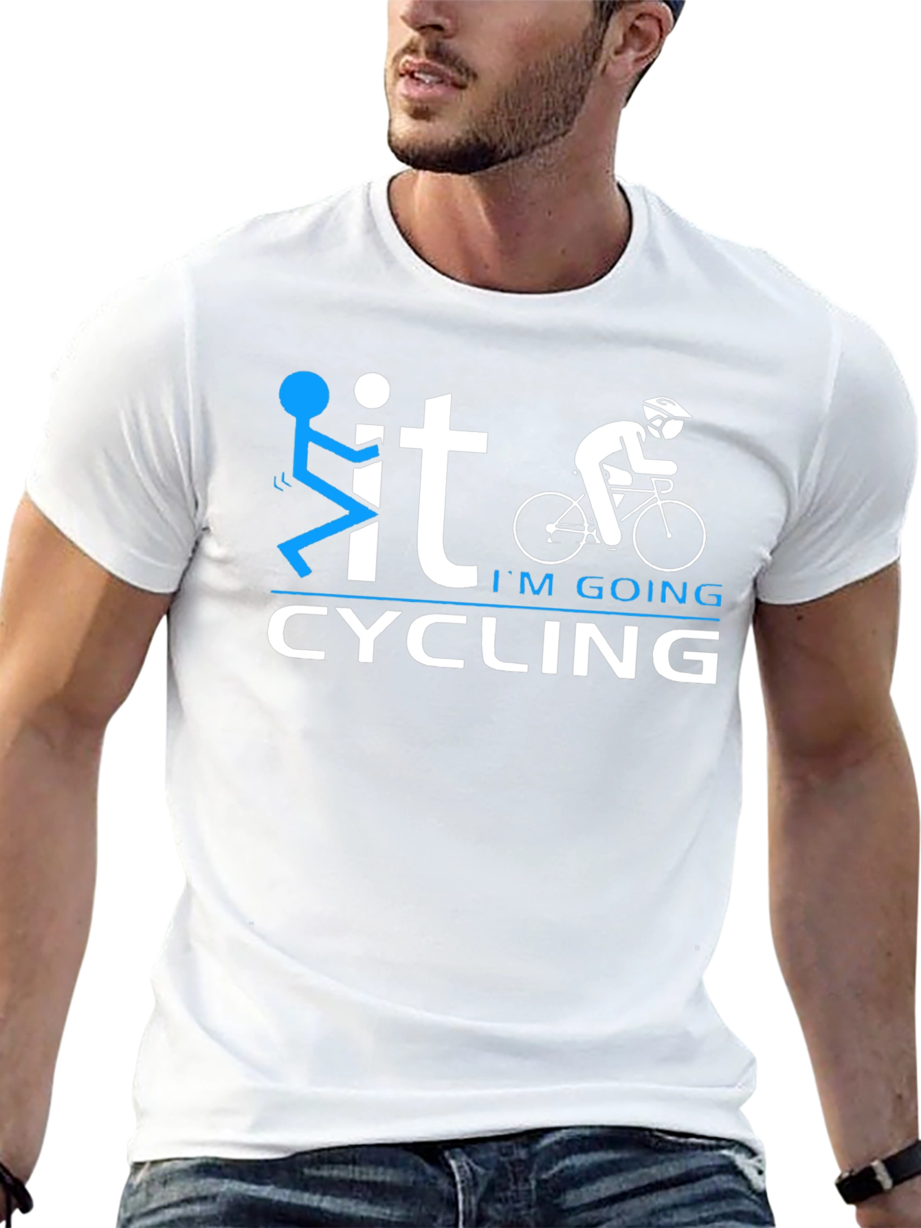 Funny Cycling Graphic T-Shirt - Black