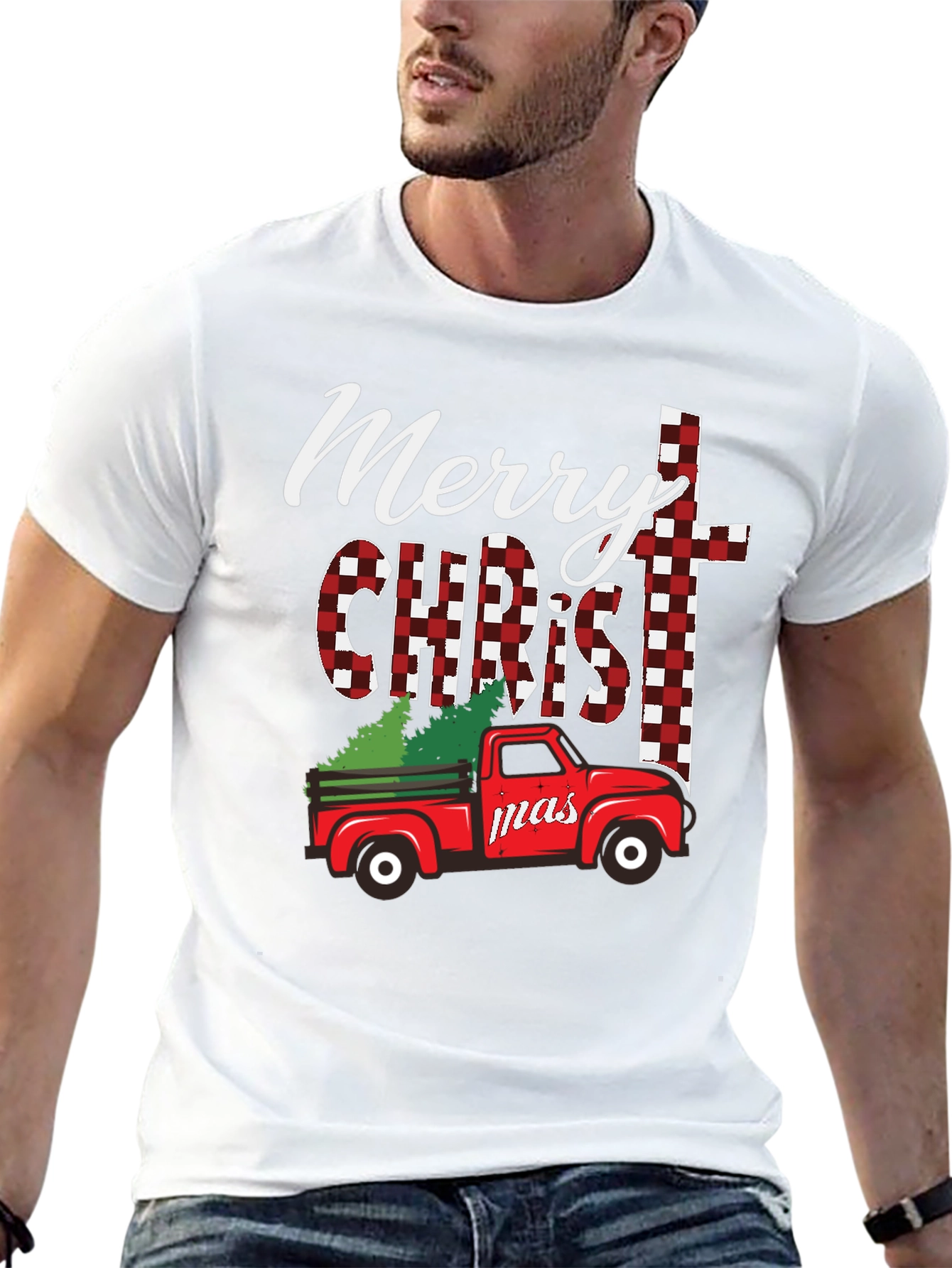 Merry Christmas Truck Graphic Tee