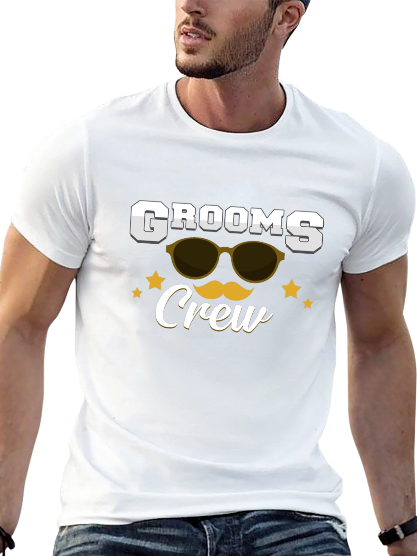 Grooms Crew Graphic T-Shirt - Wedding Party Apparel