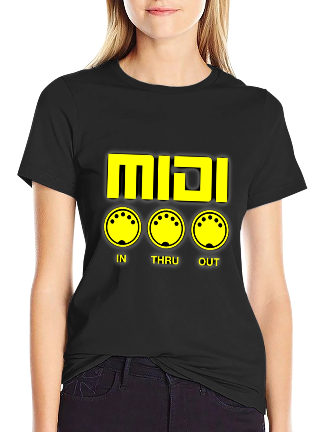 MIDI In Thru Out Music Producer T-Shirt