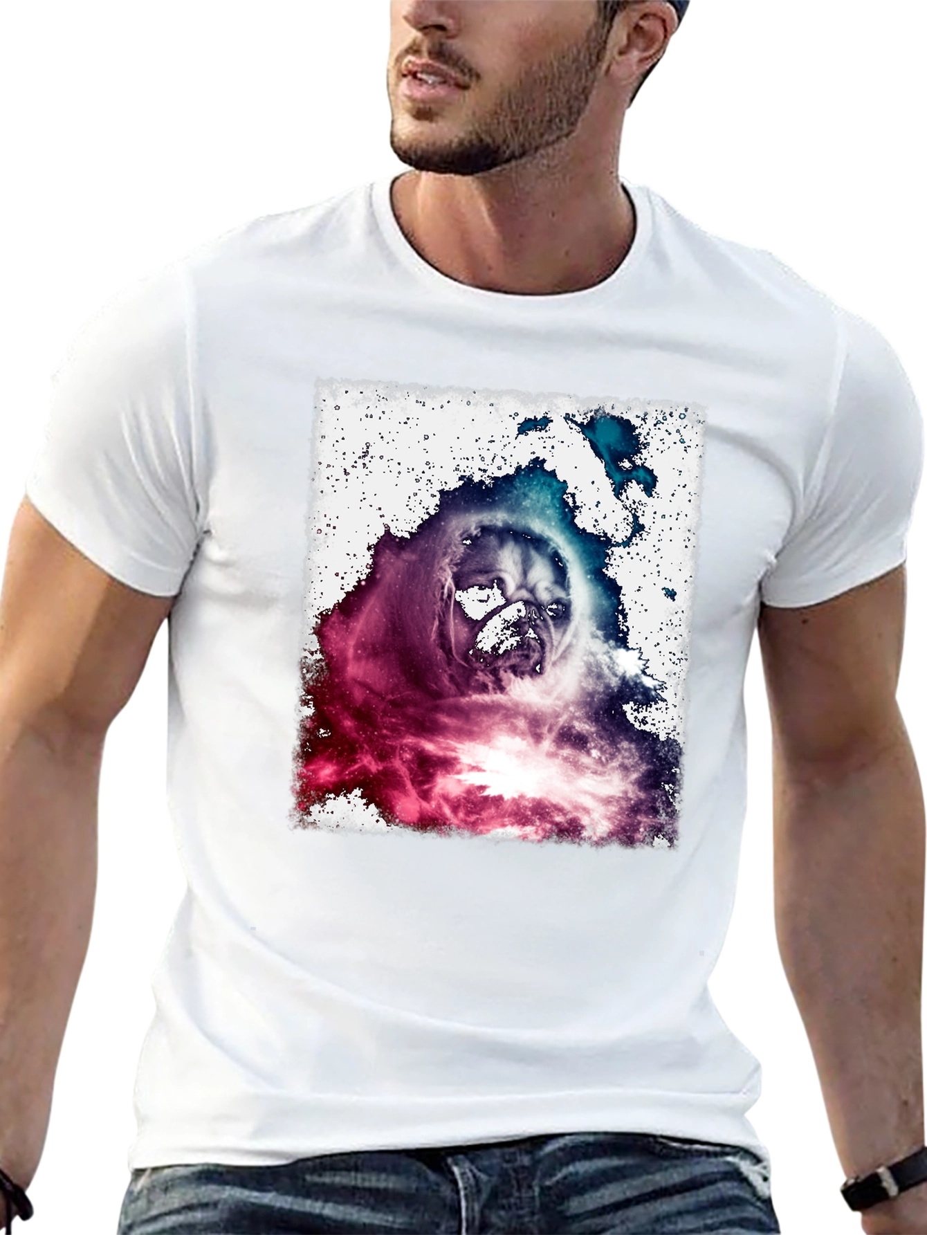 Pug Space Dog T-Shirt - Galaxy Pet Tee