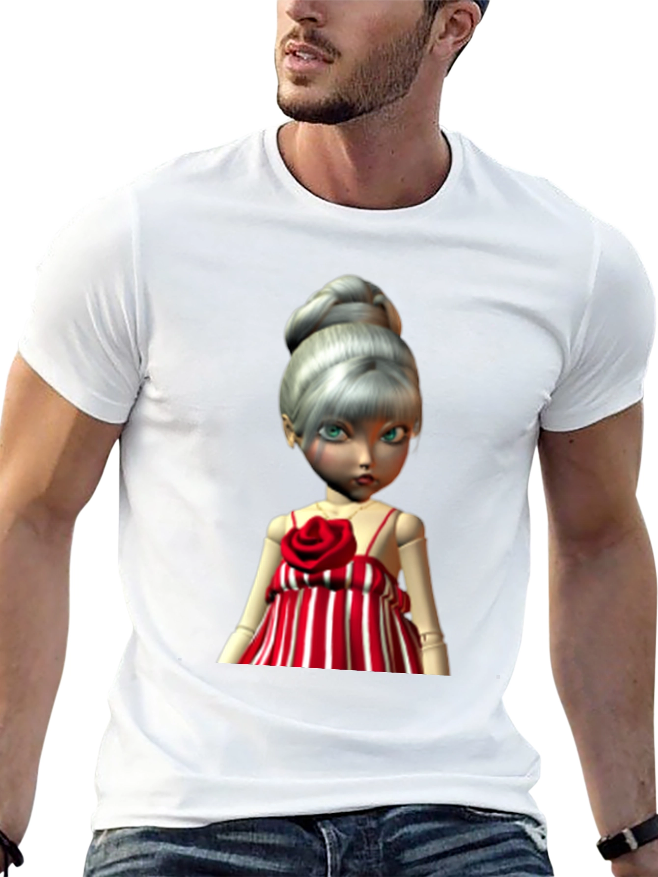 Doll Graphic Print T-Shirt - Unique Style