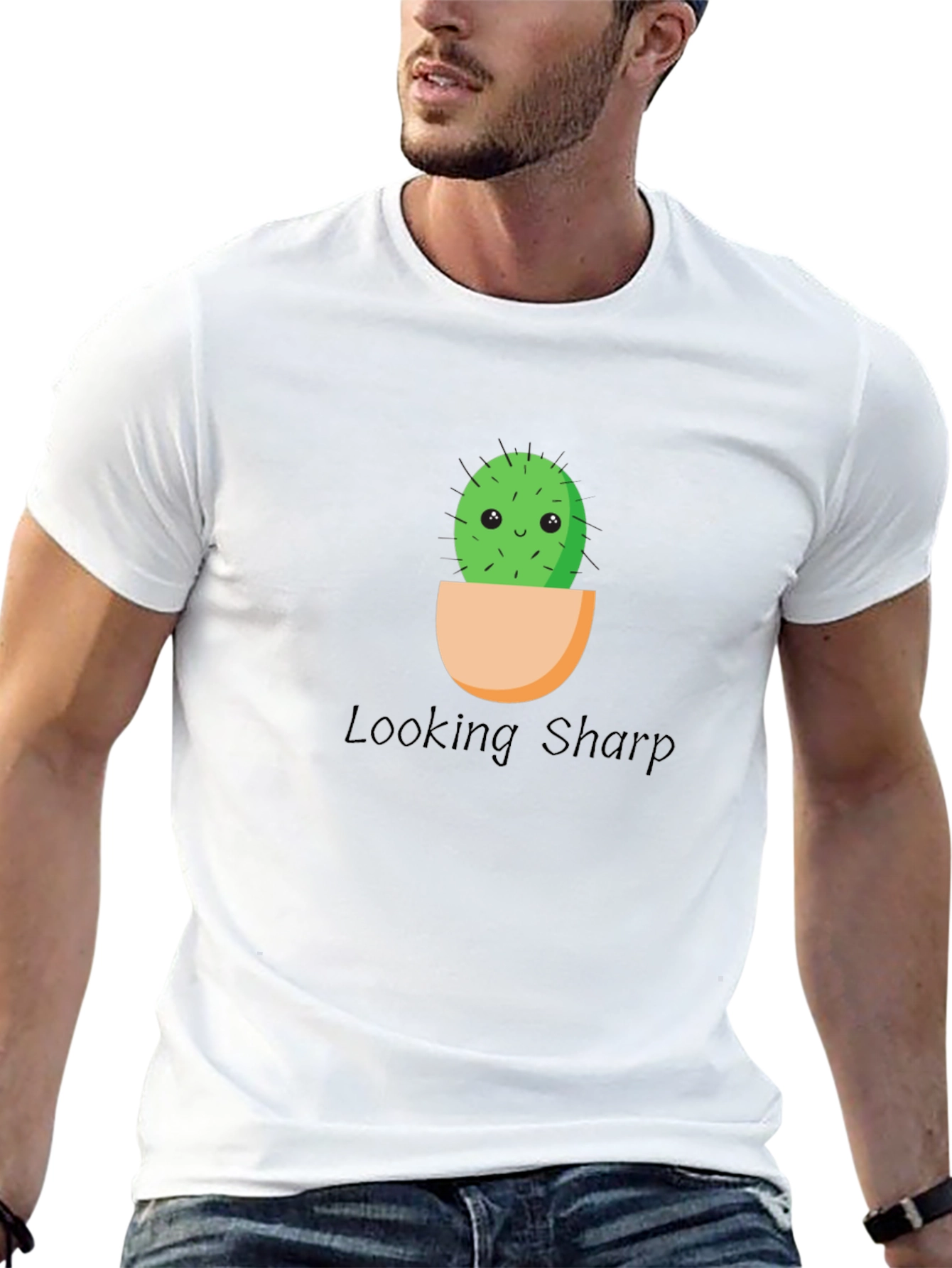 Looking Sharp Cactus Graphic Tee - Black