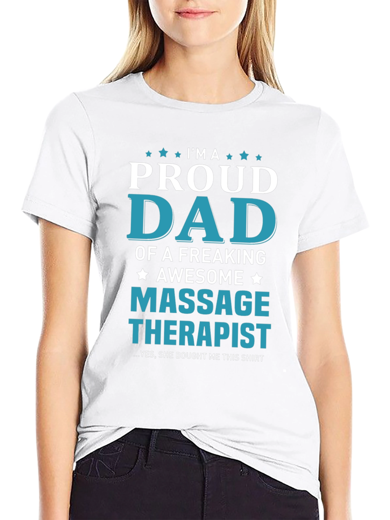Proud Dad Massage Therapist Graphic T-Shirt
