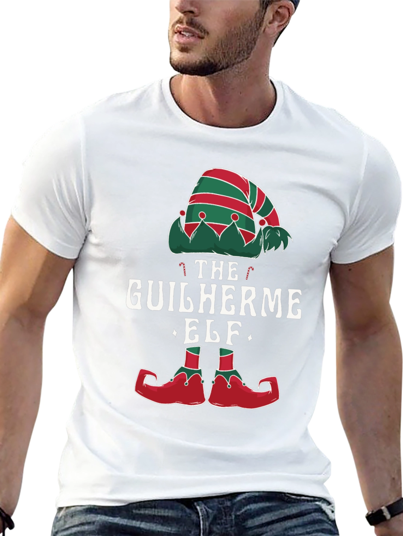 Guilherme Elf Christmas T-Shirt Festive Holiday Tee