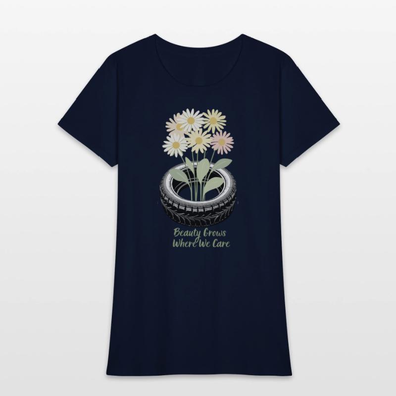 Beauty Grows from Care Recycled Tire Floral Eco