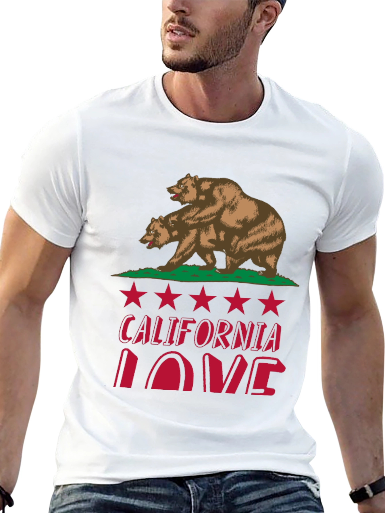 California Love Bear Graphic T-Shirt