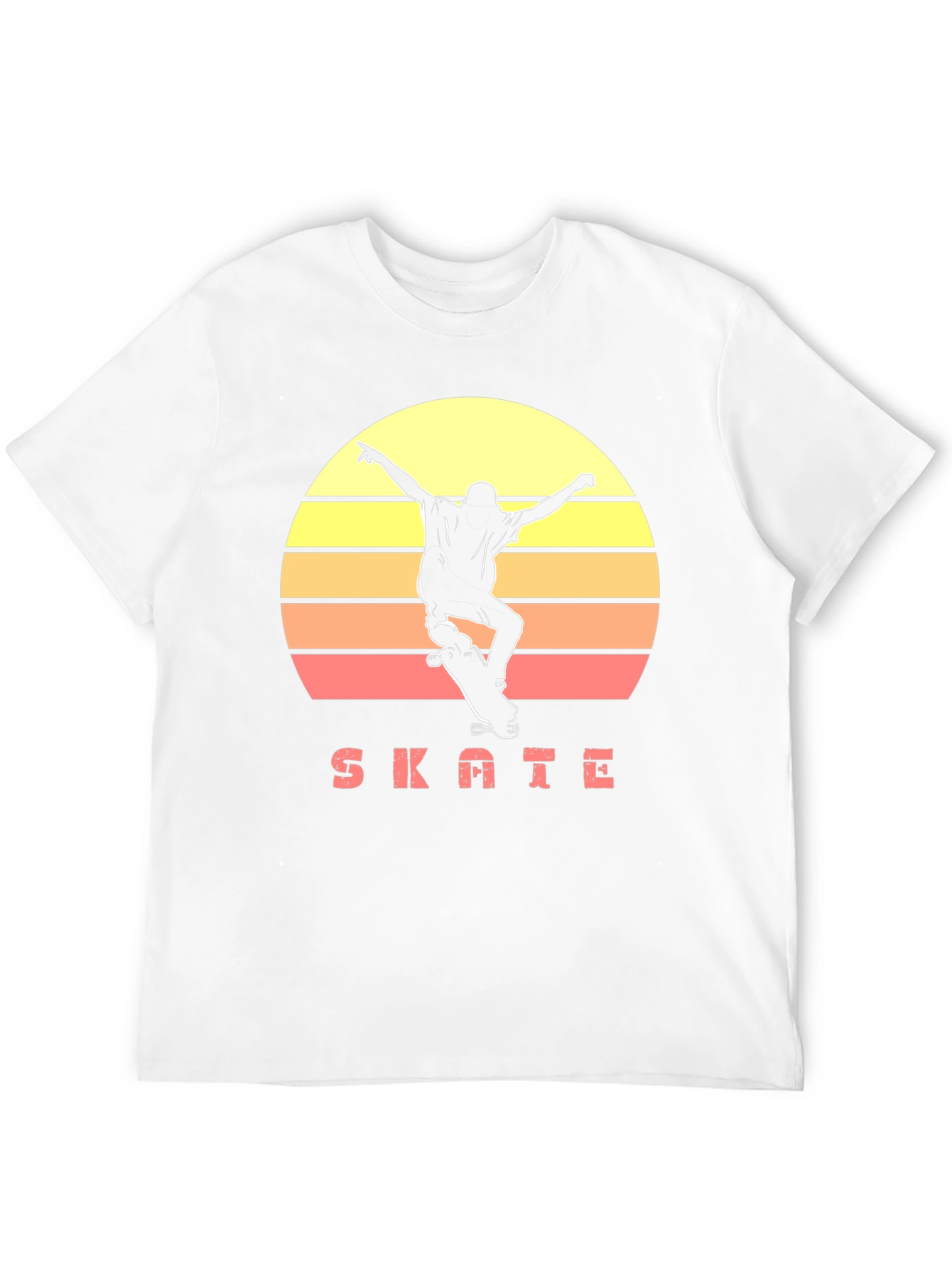 Retro Skate T-Shirt Sunset Skateboarder Graphic Tee