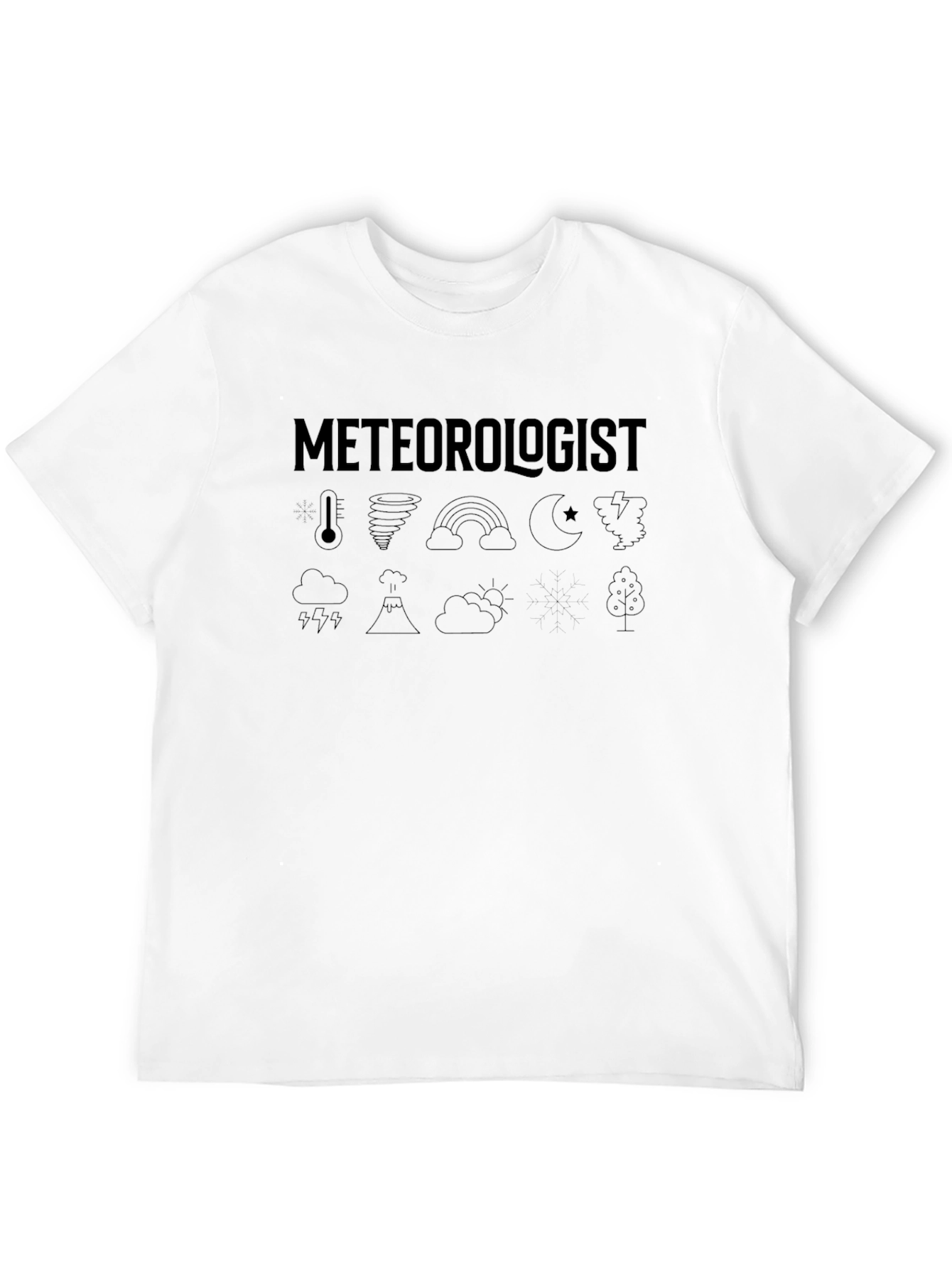 Meteorologist Weather Icons Graphic T-Shirt