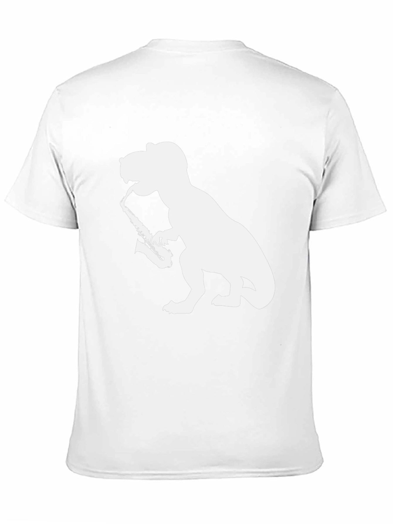 T-Rex Saxophone Mens Black Graphic Tee