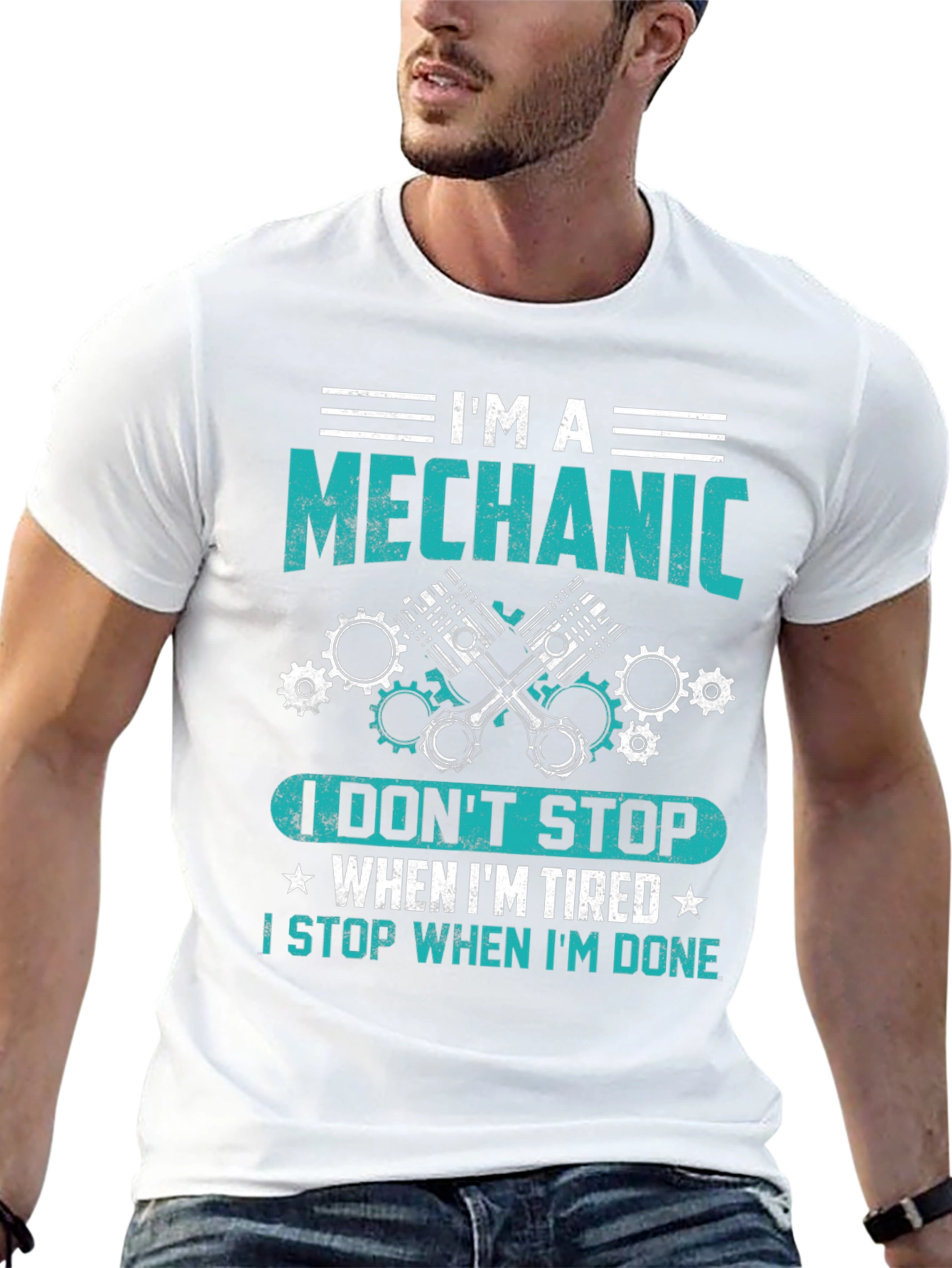 Im A Mechanic T-Shirt - Stop When Done