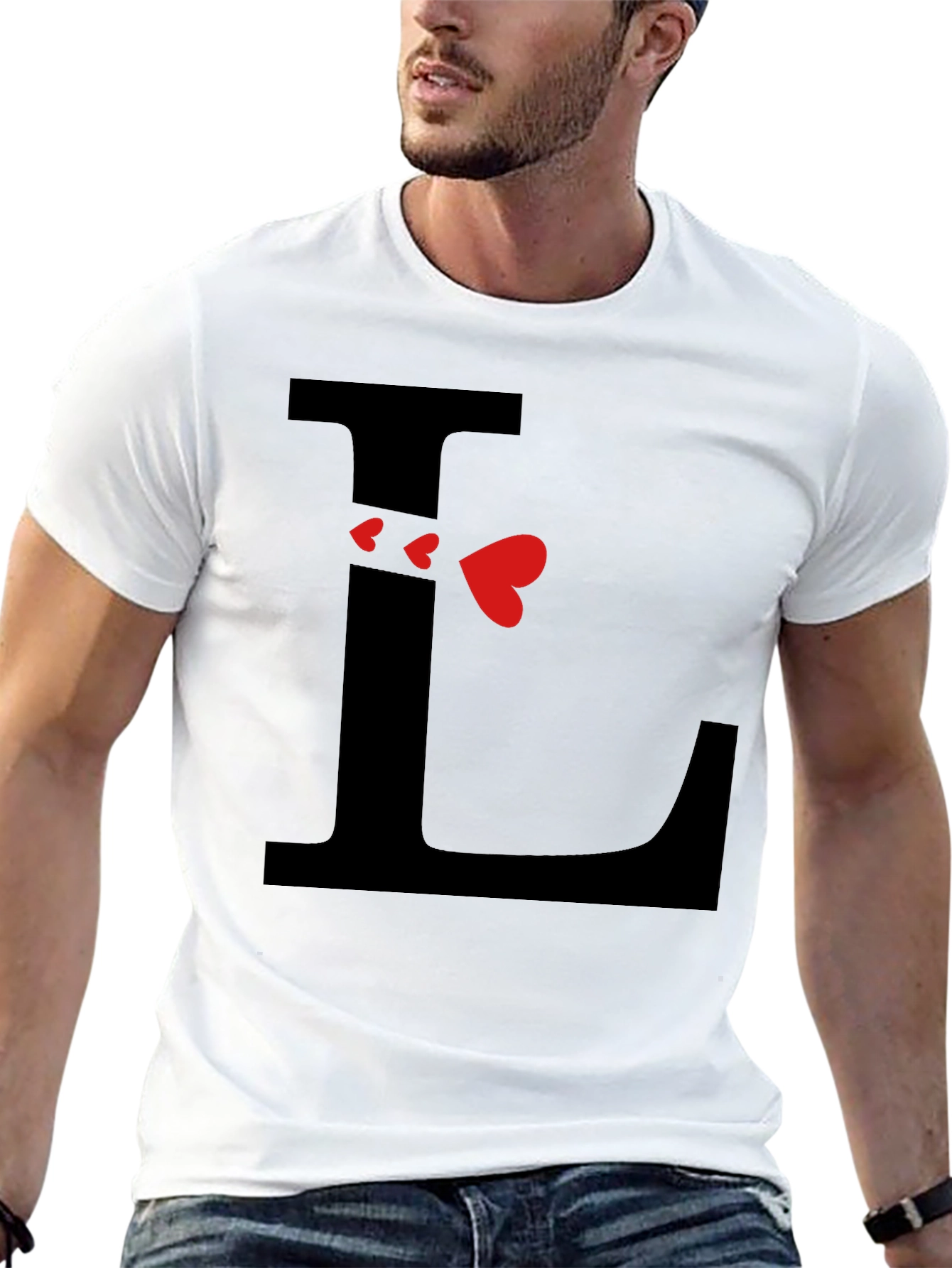 Initial L Love Heart T-Shirt