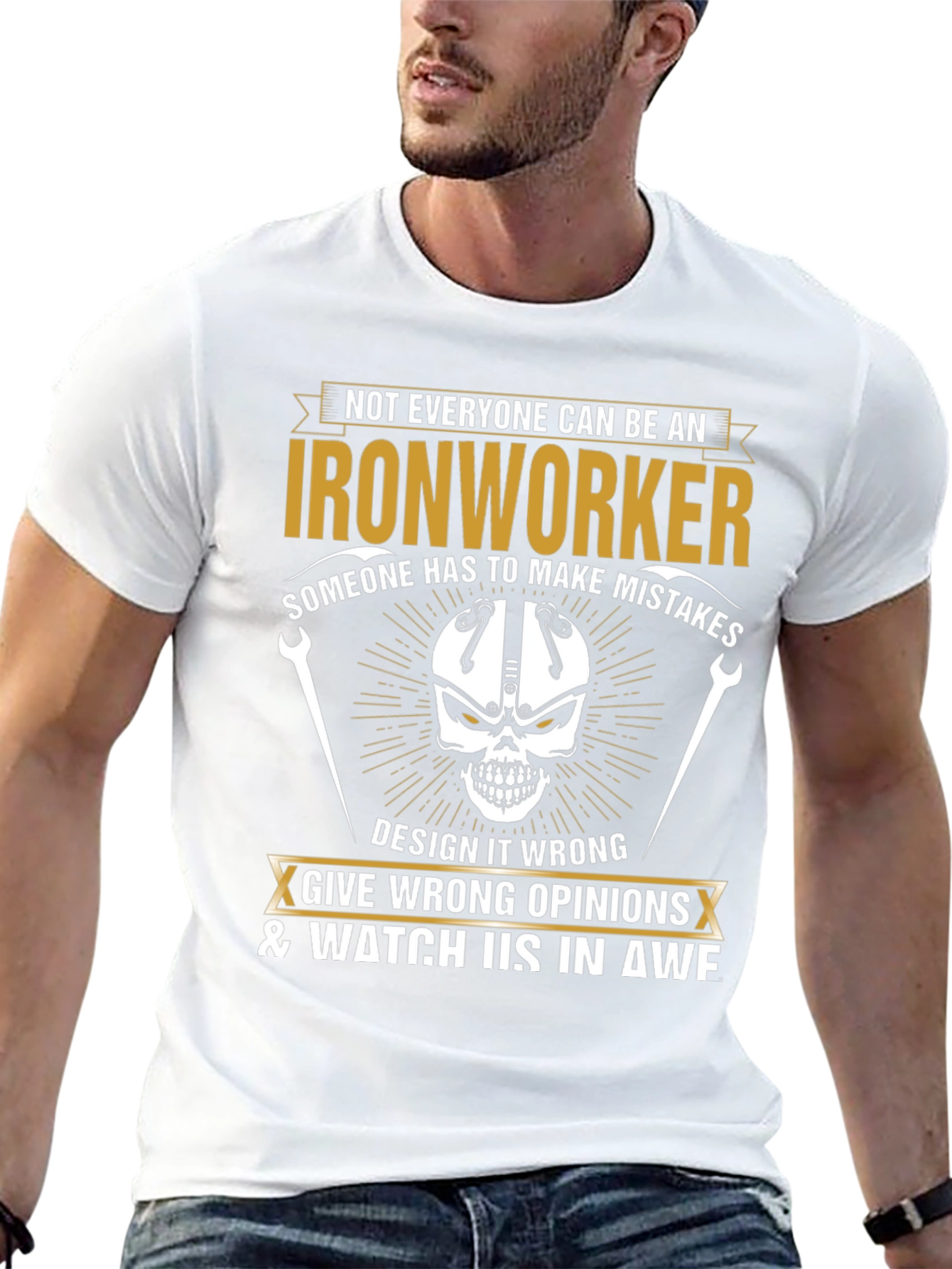 Ironworker T-Shirt - Skull Design