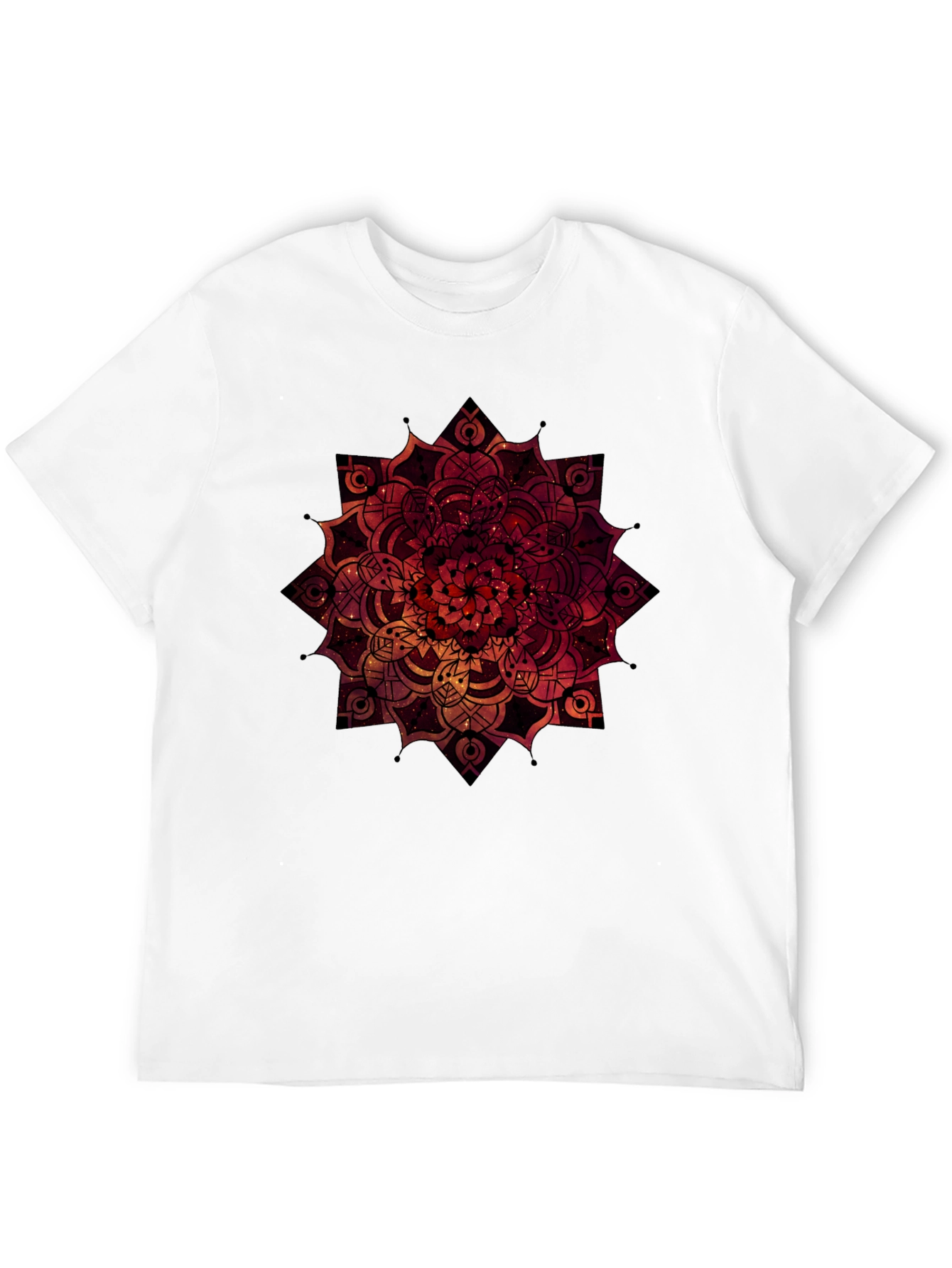 Cosmic Mandala Graphic Tee - Black