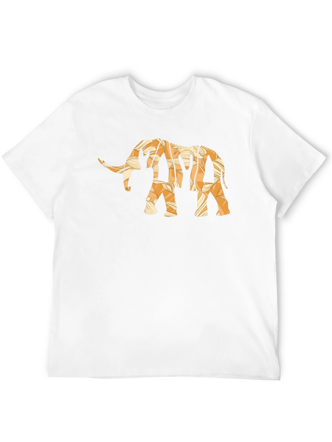 Elephant Print T-Shirt - Casual Black Tee