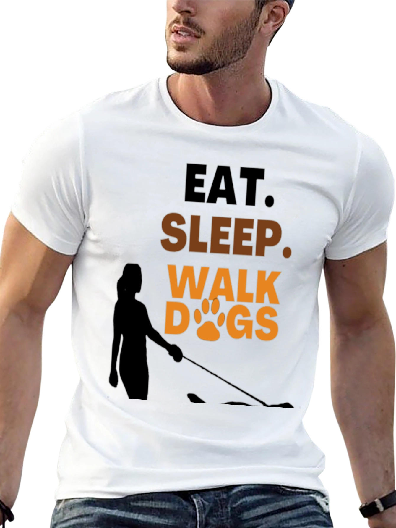Eat Sleep Walk Dogs Graphic T-Shirt