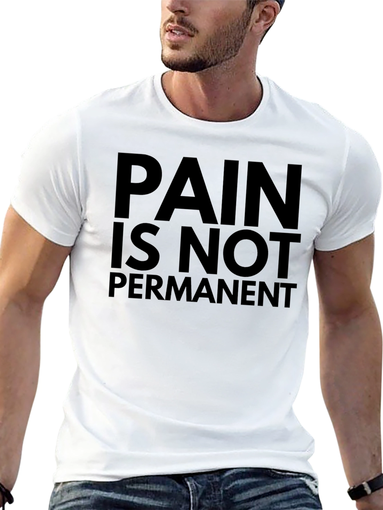 Pain Is Not Permanent Graphic Tee - Motivational Shirt