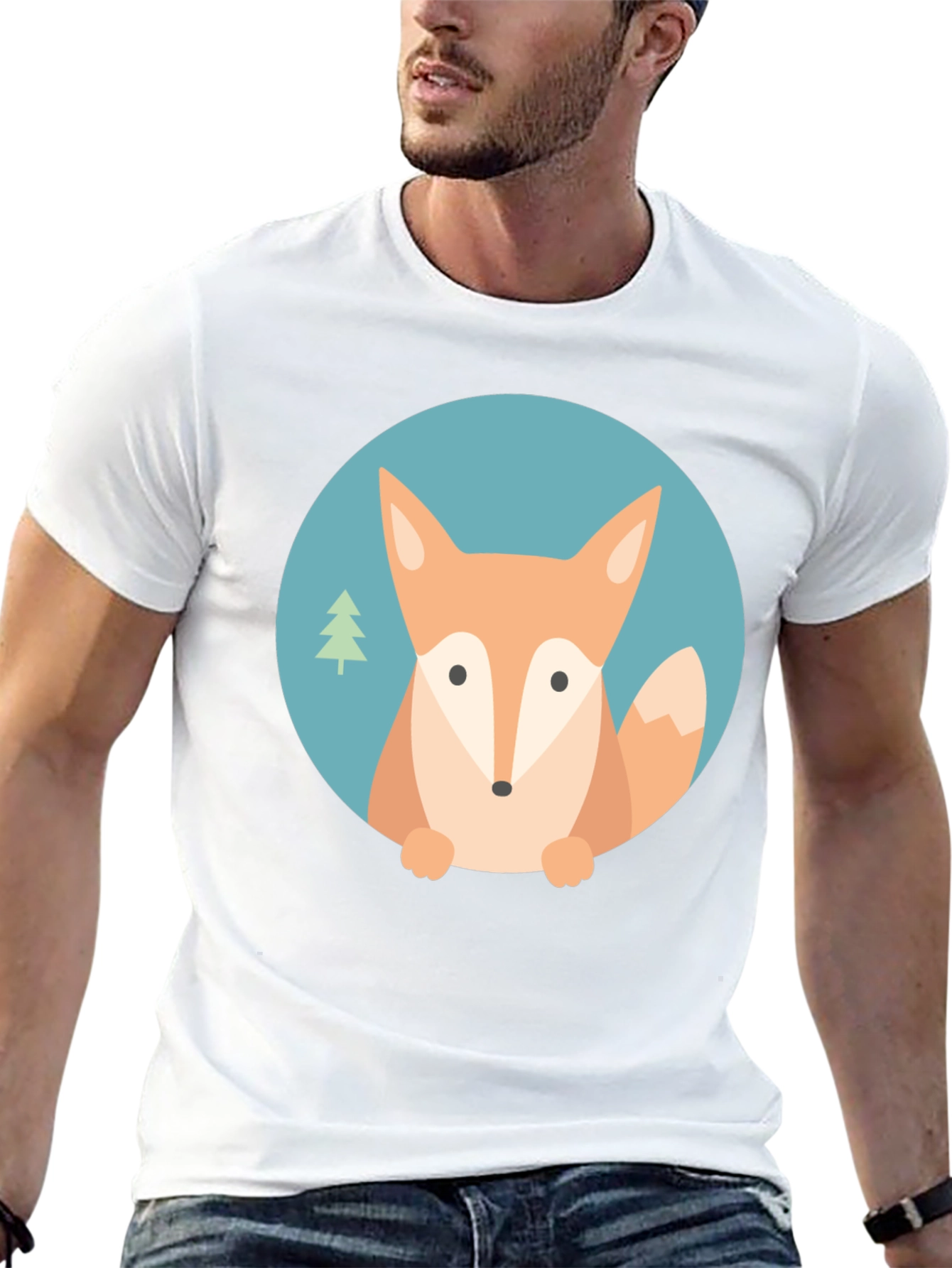 Cute Fox Graphic T-Shirt - Unisex Black Tee