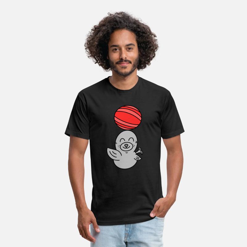 Cute baby sea lion with ball