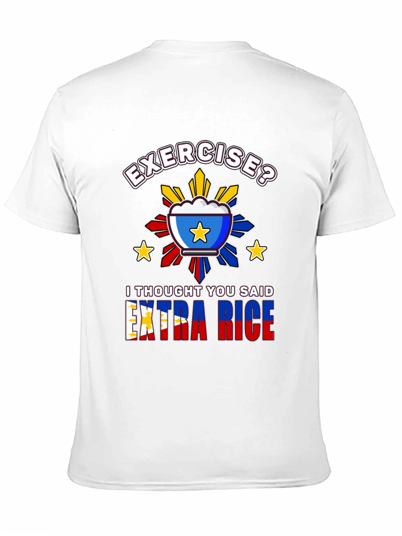Extra Rice Graphic Tee - Pinoy Foodie T-Shirt