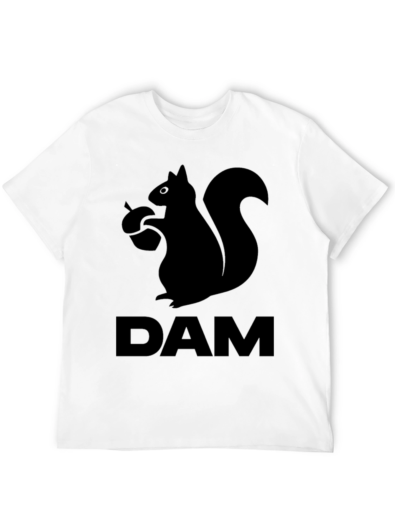Squirrel DAM Funny Graphic T-Shirt - Black