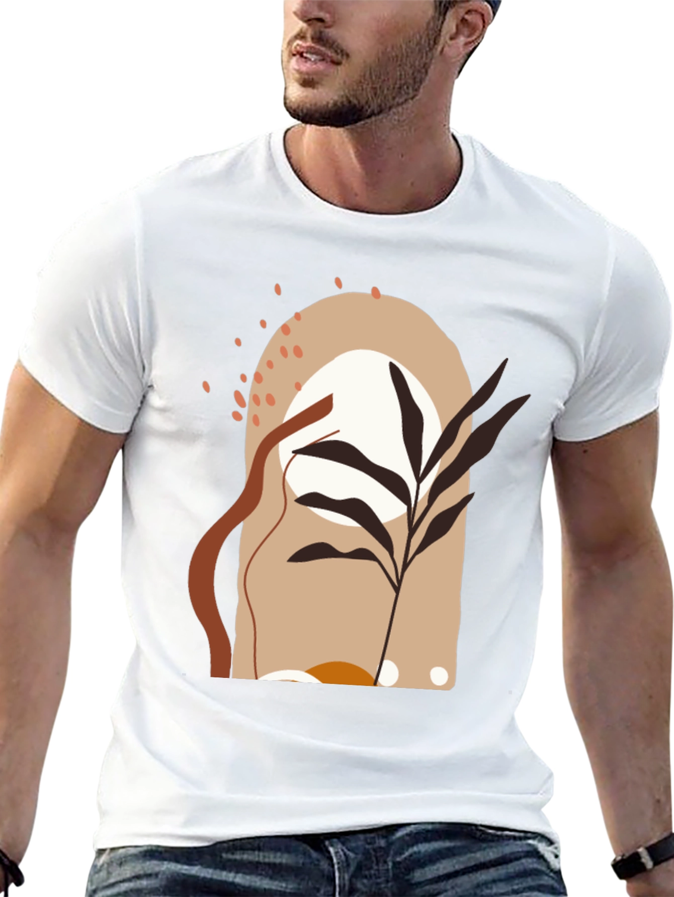 Abstract Art Graphic T-Shirt - Casual Style