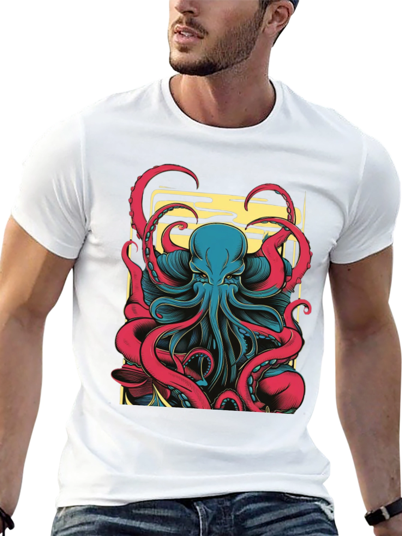 Octopus Graphic Black T-Shirt