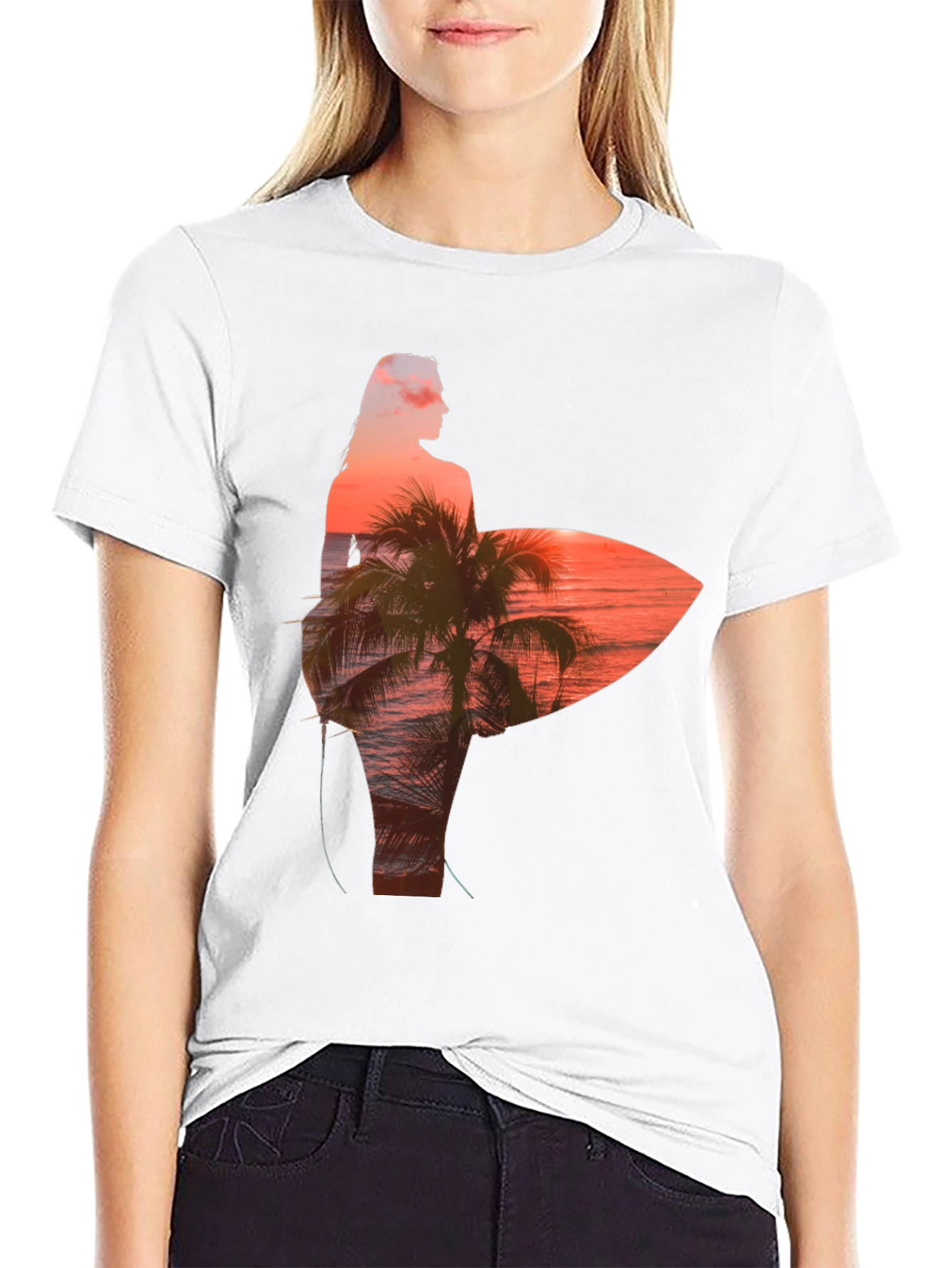 Sunset Surfer Graphic T-Shirt