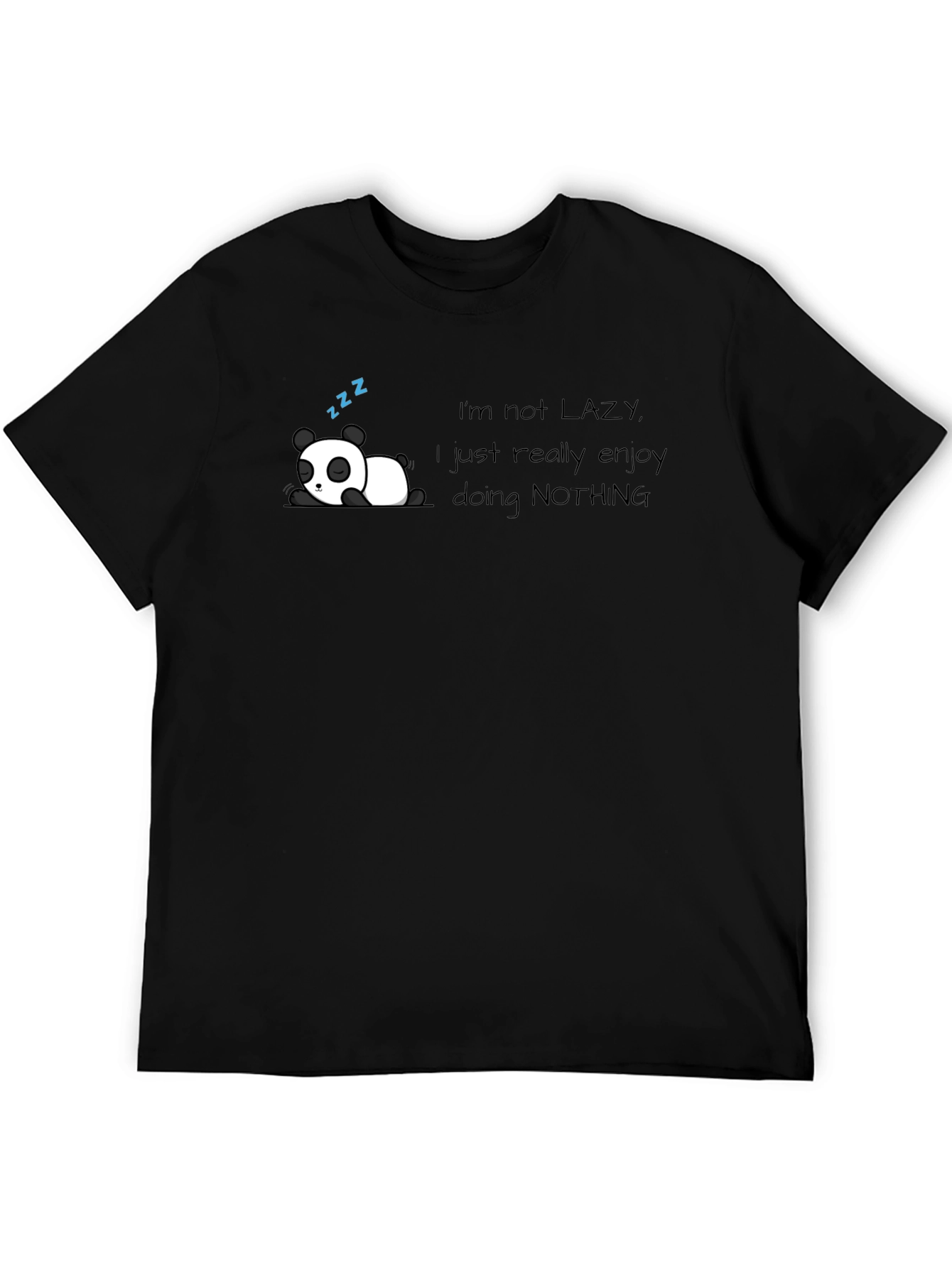 Lazy Panda Graphic T-Shirt - Enjoy Doing Nothing Tee