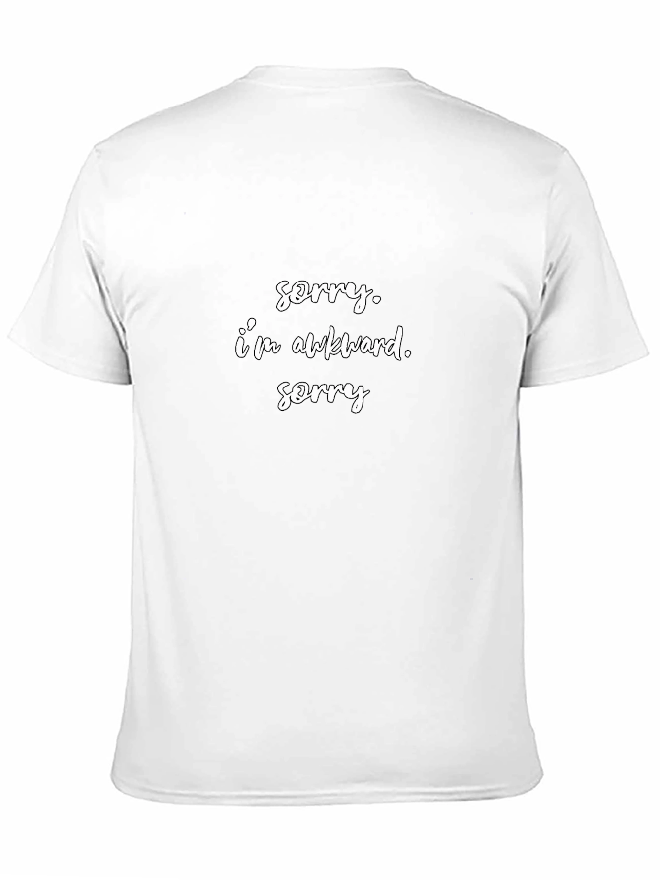 Awkward Sorry Slogan Black Tee