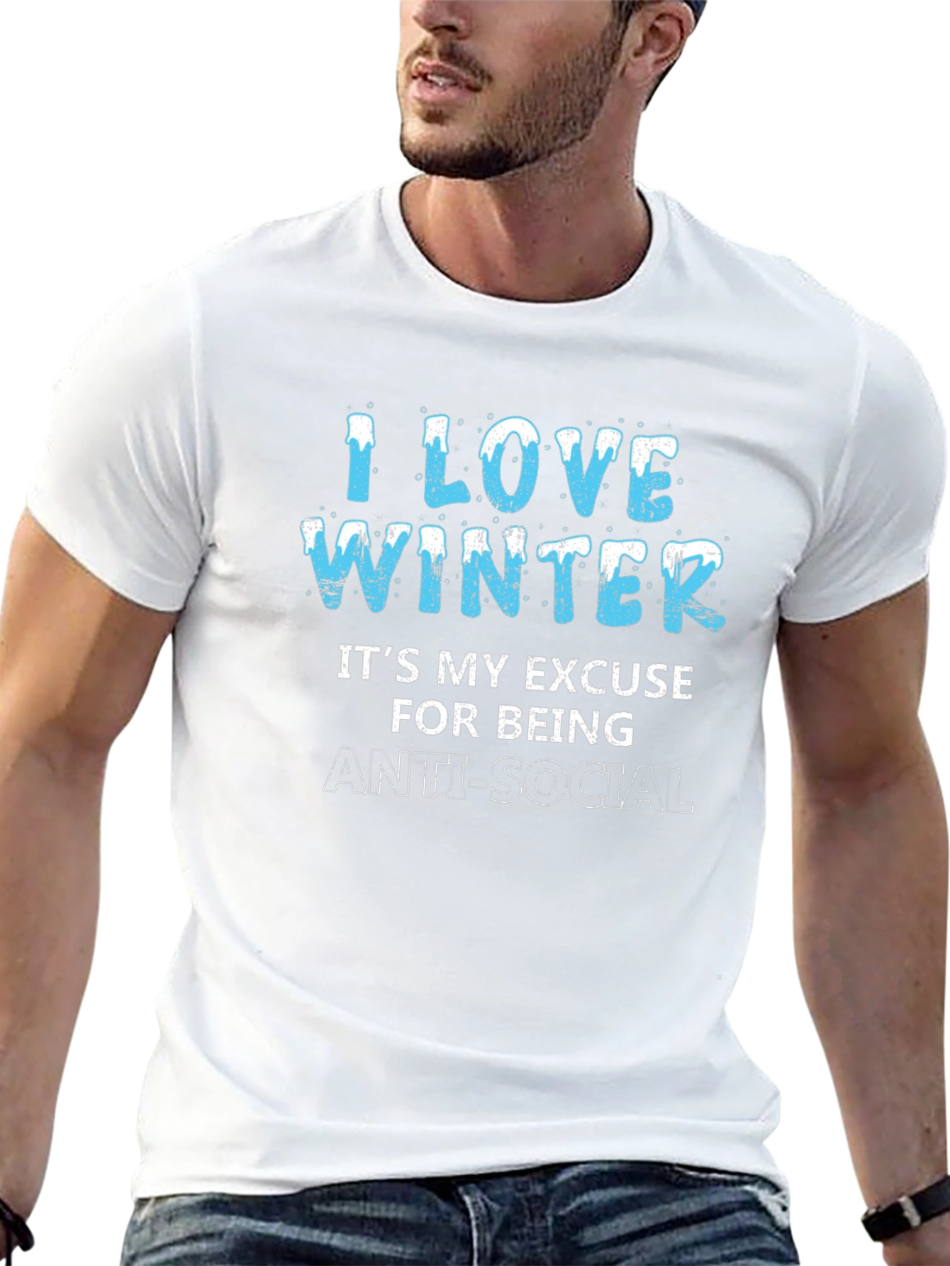 I Love Winter Anti-Social Graphic Tee