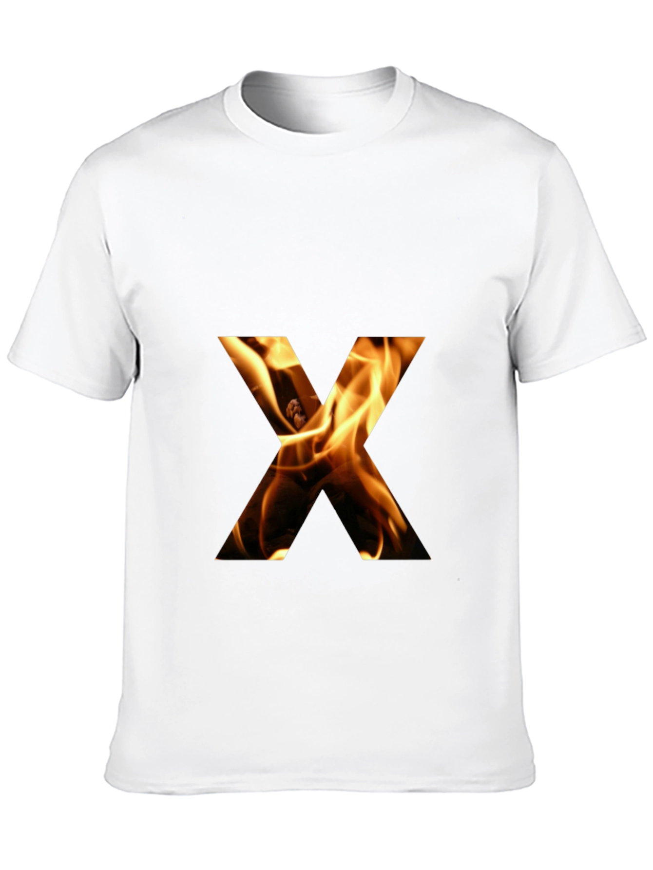 Fiery X Graphic Black T-Shirt - Bold Style
