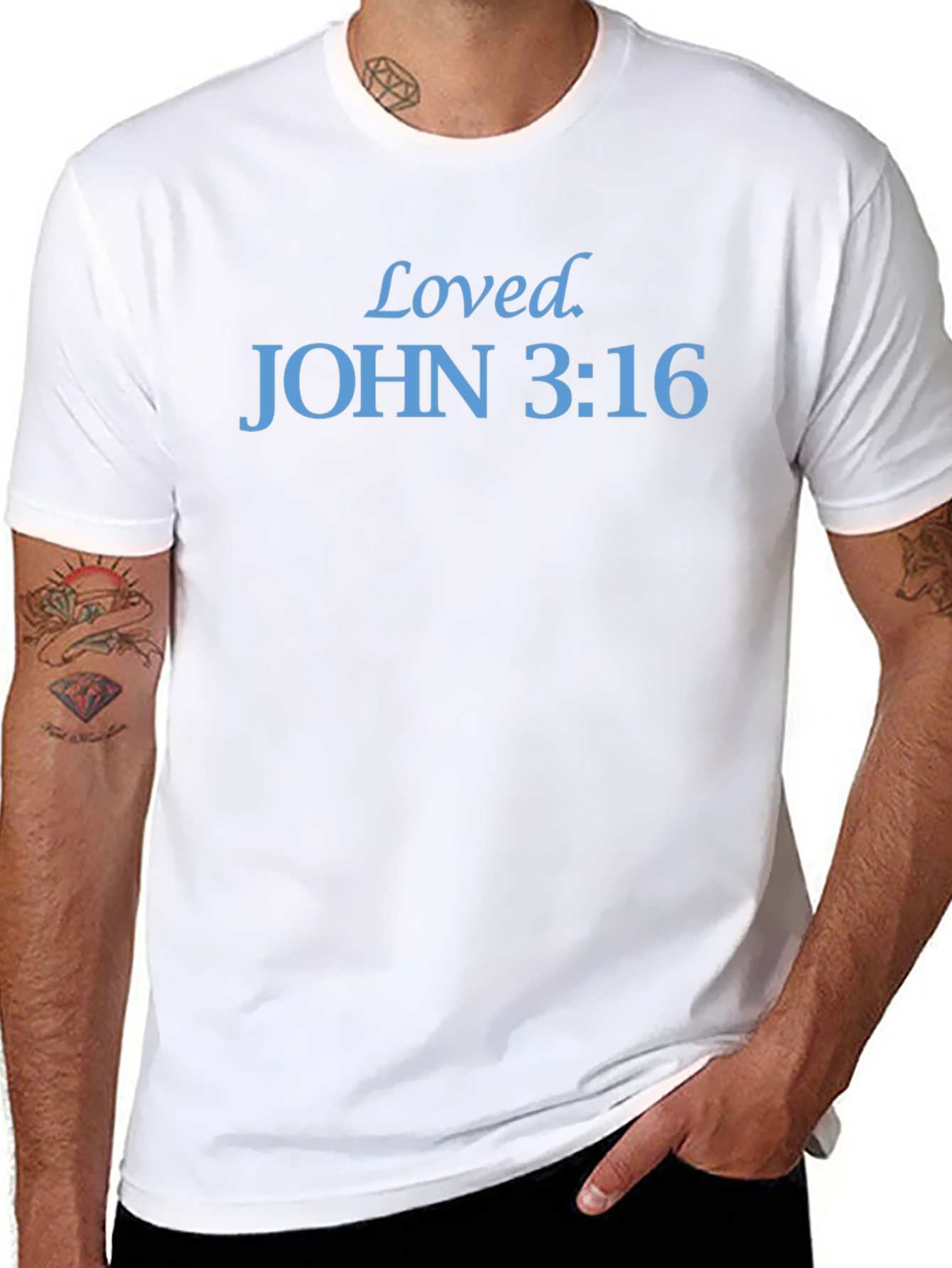Loved John 3:16 Black T-Shirt