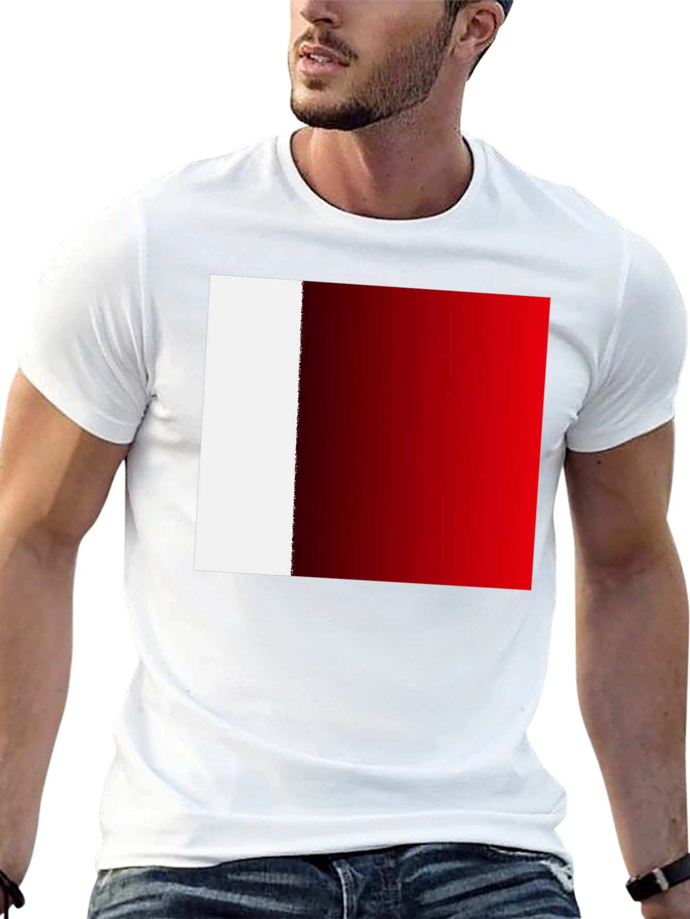 Modern UAE Flag Graphic T-Shirt - Black