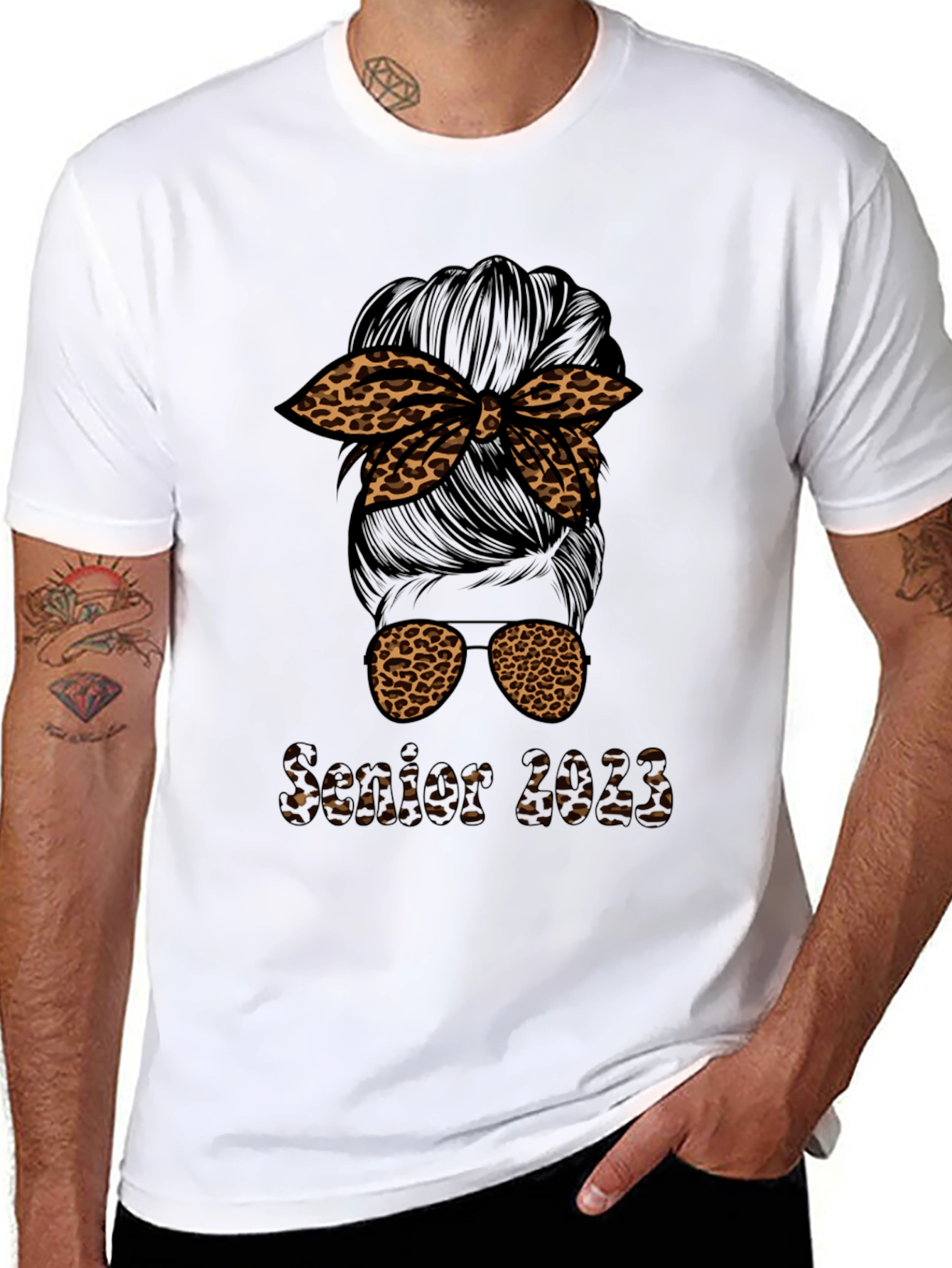 Senior 2023 Leopard Print T-Shirt