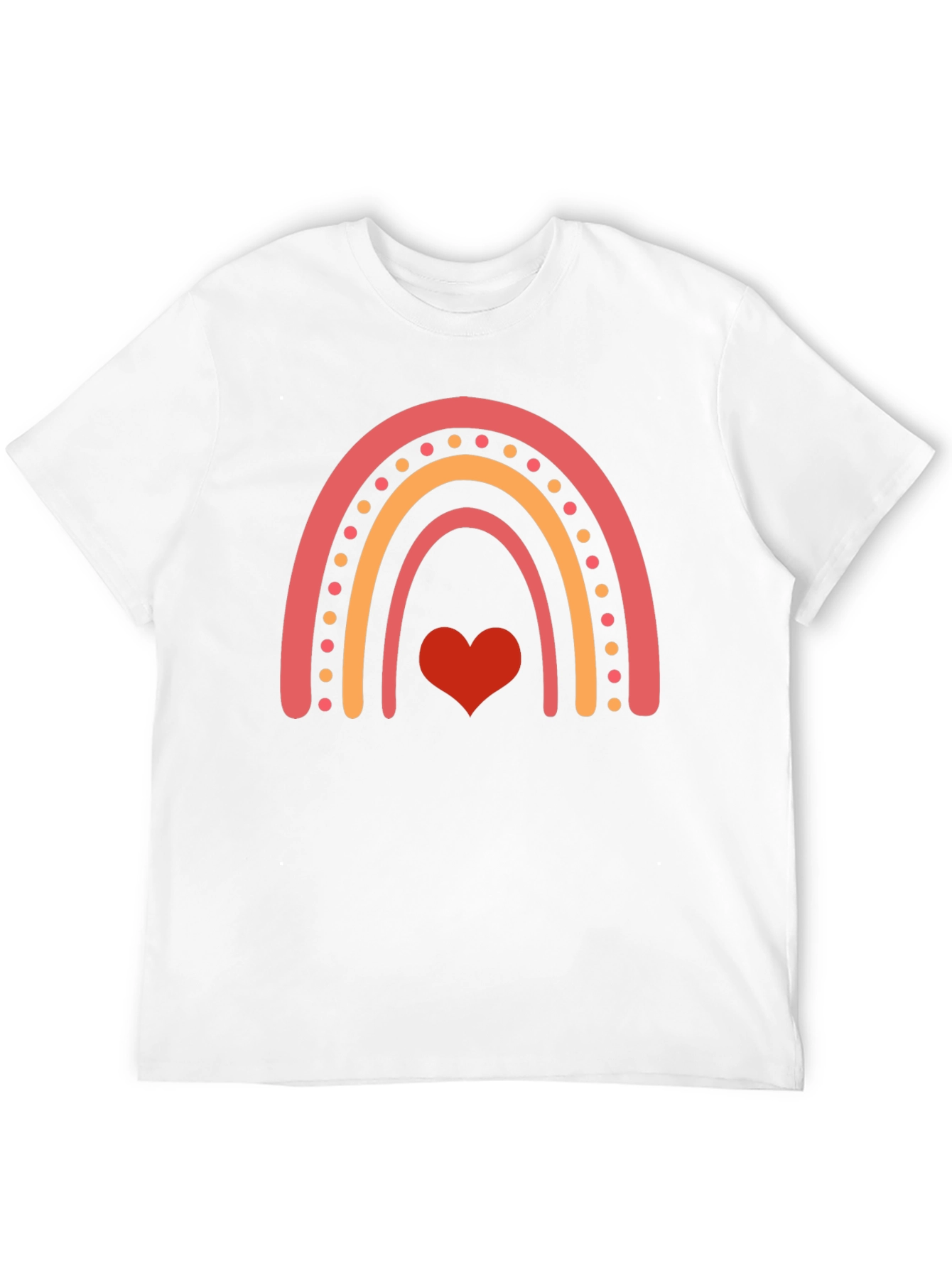 Rainbow Heart Graphic Tee - Stylish Casual Wear