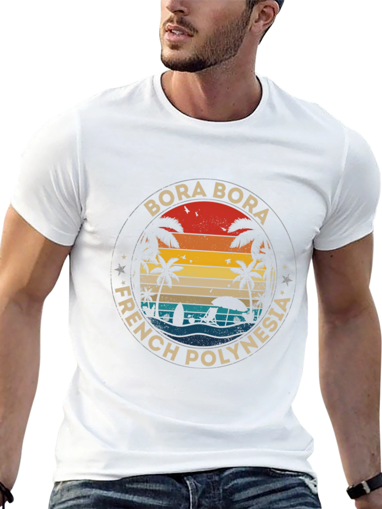 Bora Bora French Polynesia Retro T-Shirt